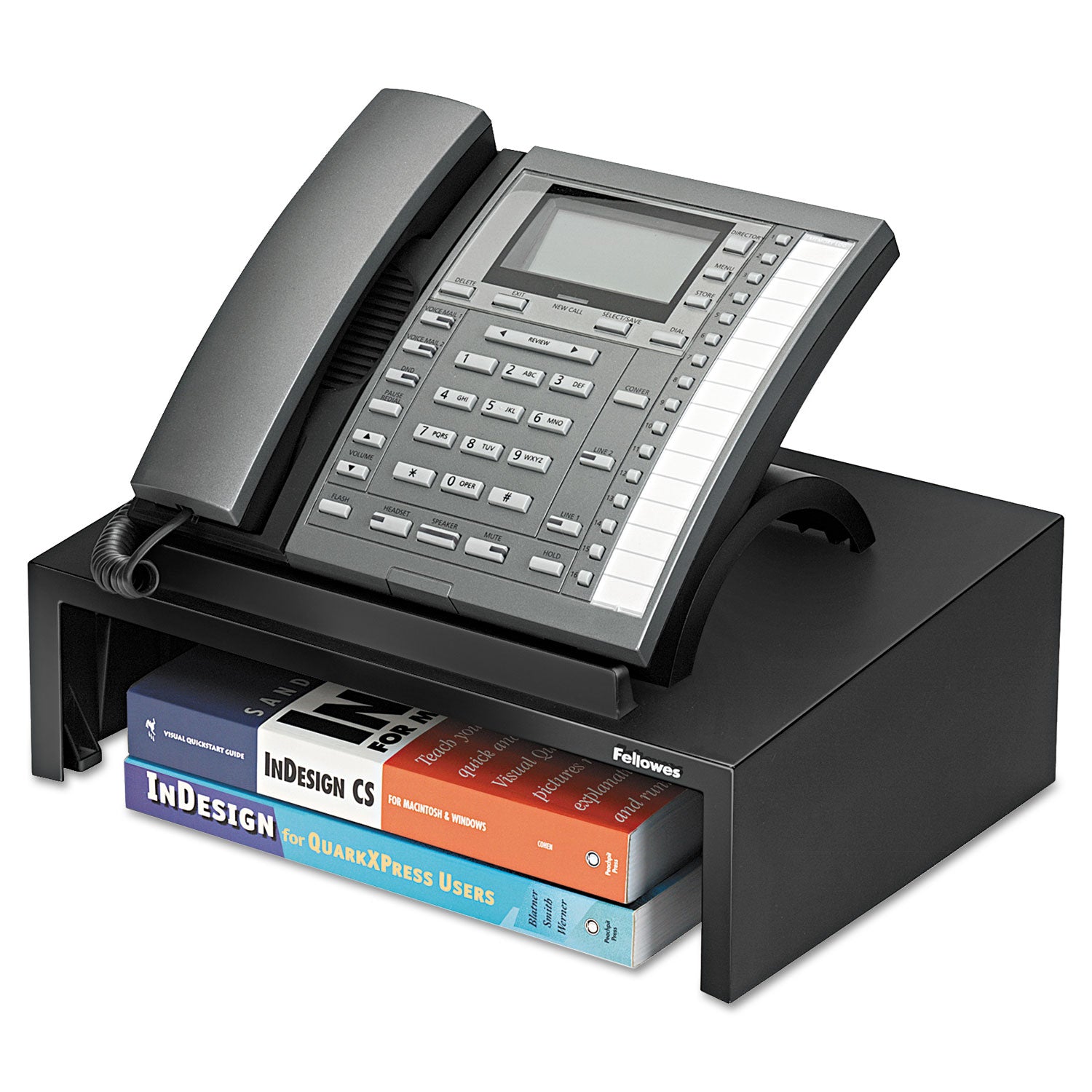 Designer Suites Telephone Stand, 13 x 9.13 x 4.38, Black Pearl -