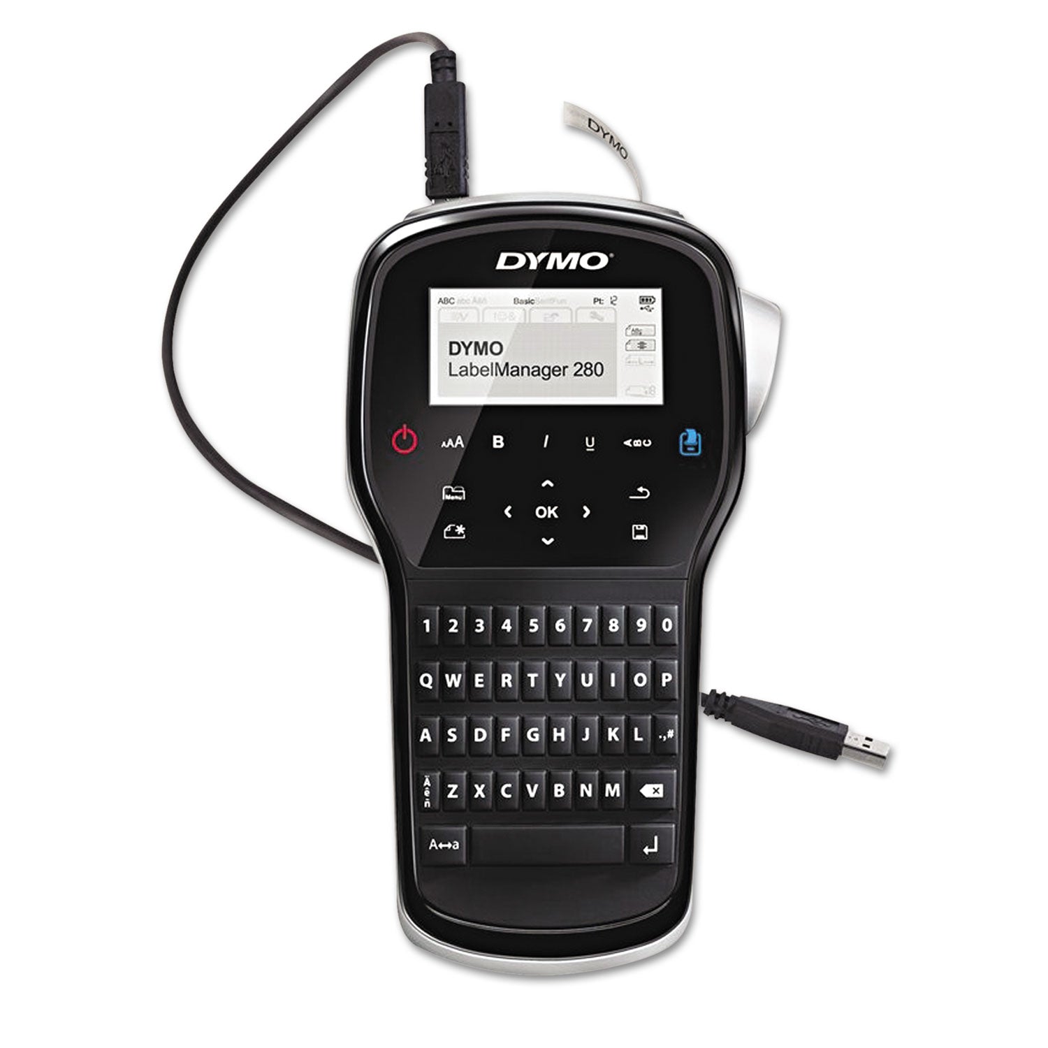 LabelManager 280 Label Maker, 0.6"/s Print Speed, 4 x 2.3 x 7.9 -