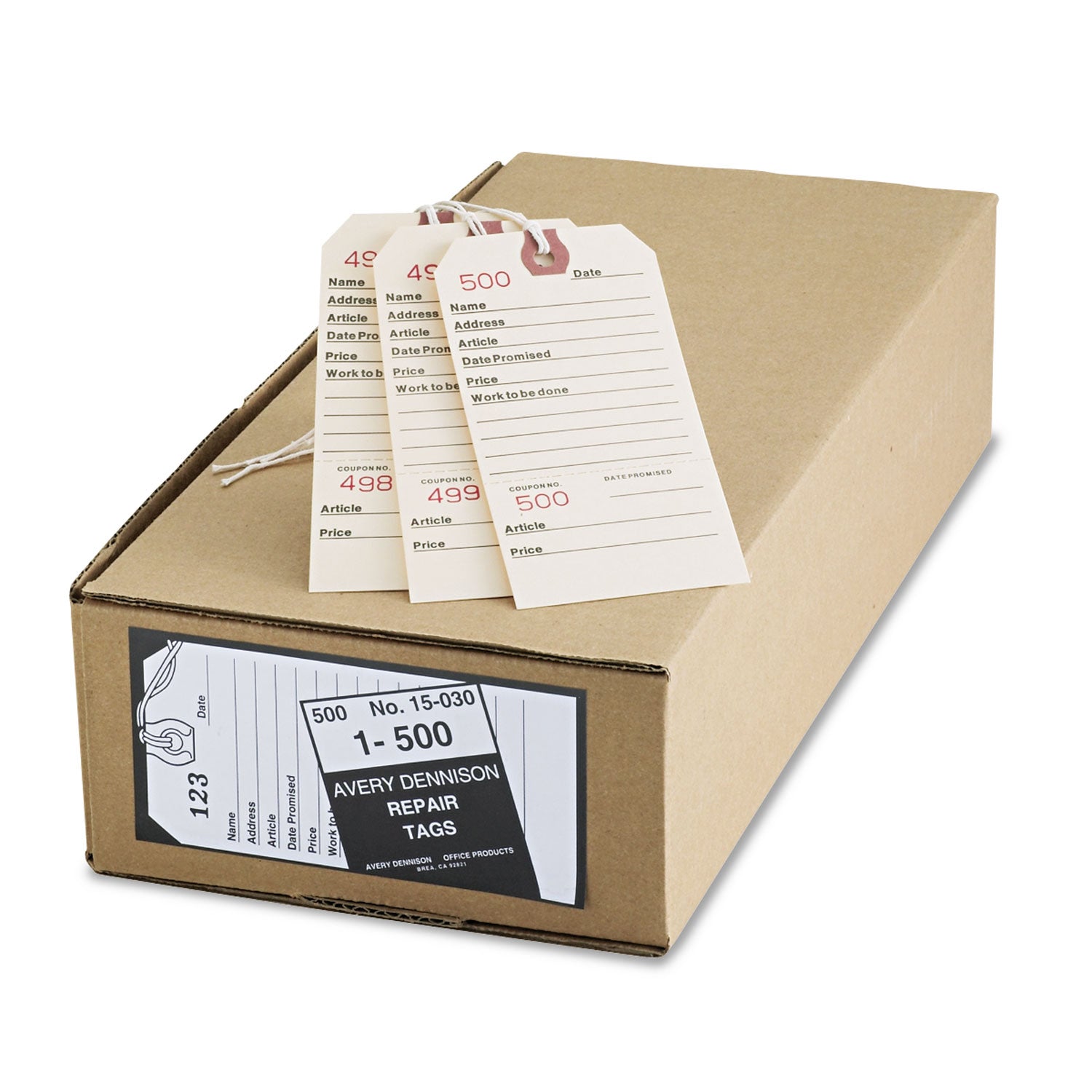 Repair Tags, 5.25 x 2.63, Manila, 500/Box -