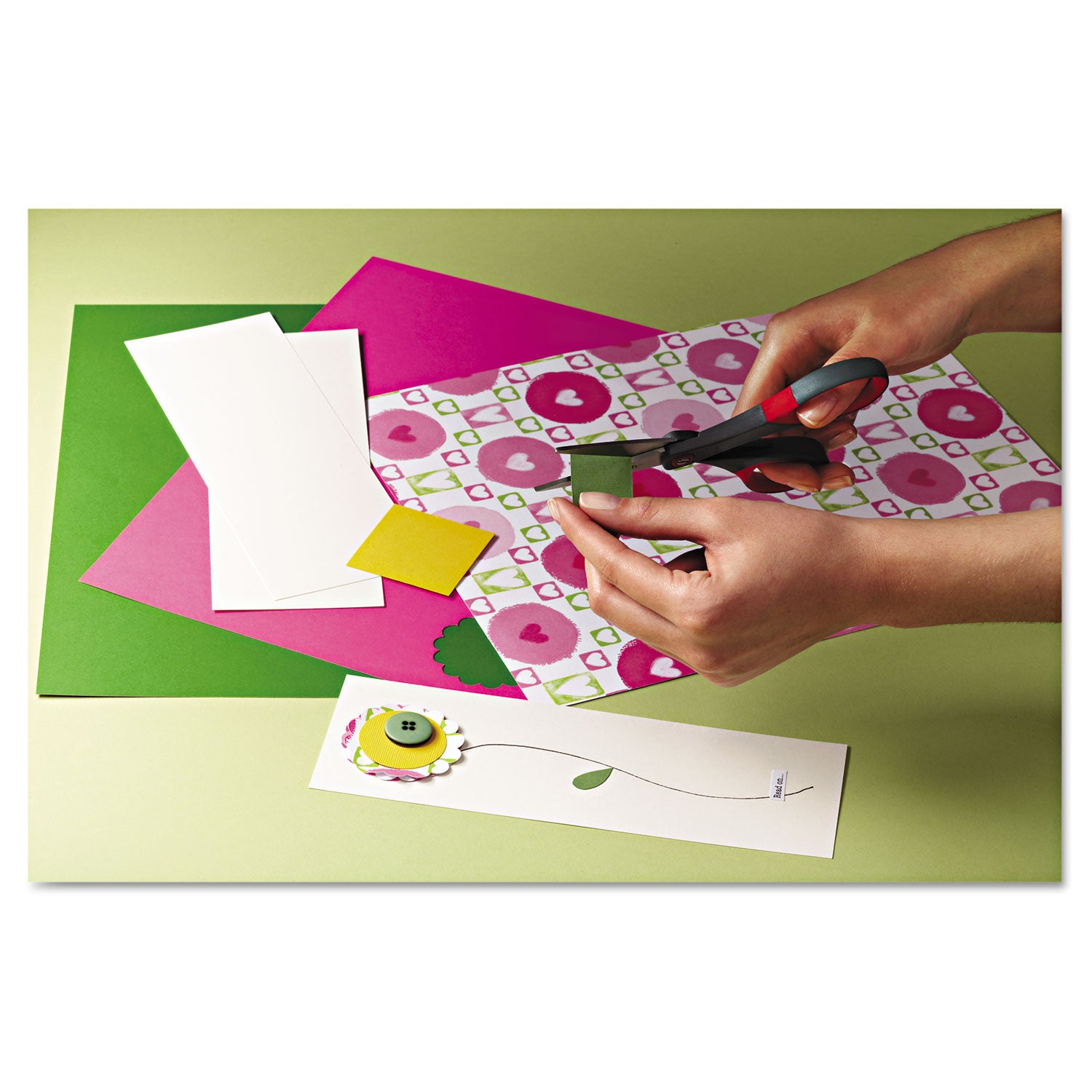 Precision Scissors, 8" Long, 3.13" Cut Length, Gray/Red Straight Handle -