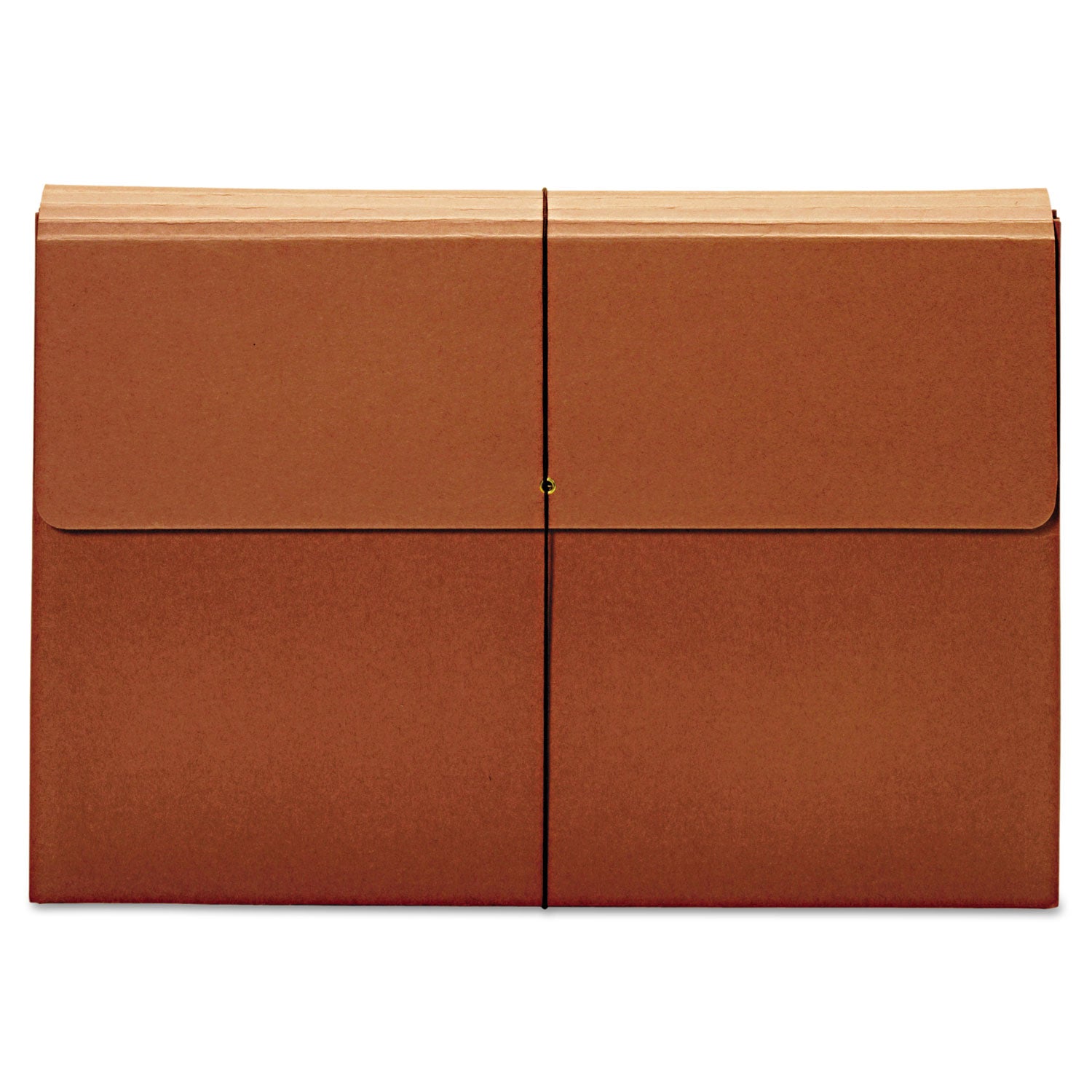 Expanding Wallet, 3.5" Expansion, 1 Section, Elastic Cord Closure, Tabloid Size, Brown -