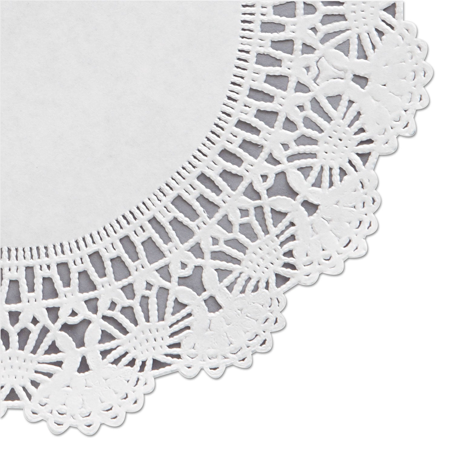 Cambridge Lace Doilies, Round, 8", White, 1,000/Carton -
