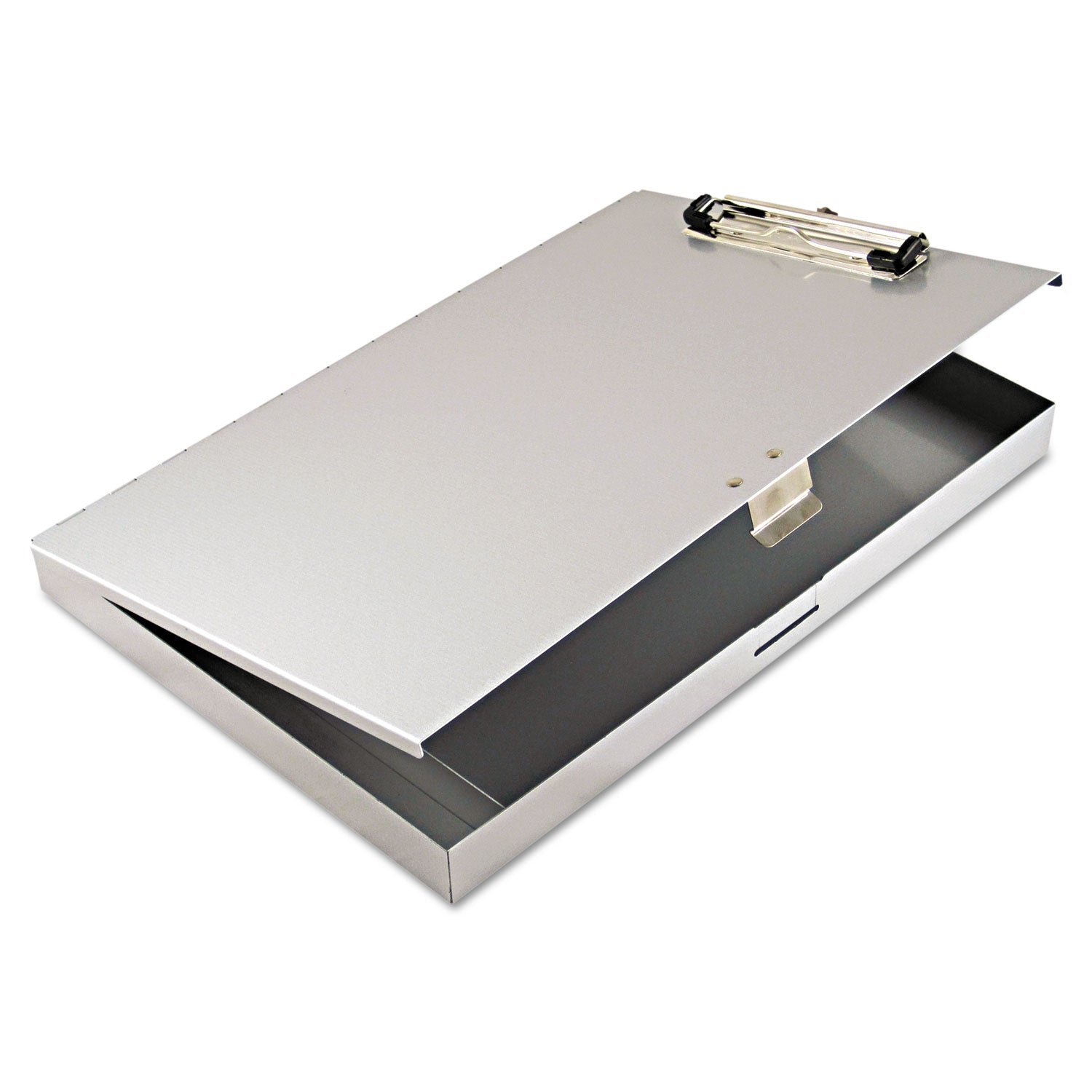 Tuffwriter Recycled Aluminum Storage Clipboard, 0.5" Clip Capacity, Holds 8.5 x 11 Sheets, Silver -