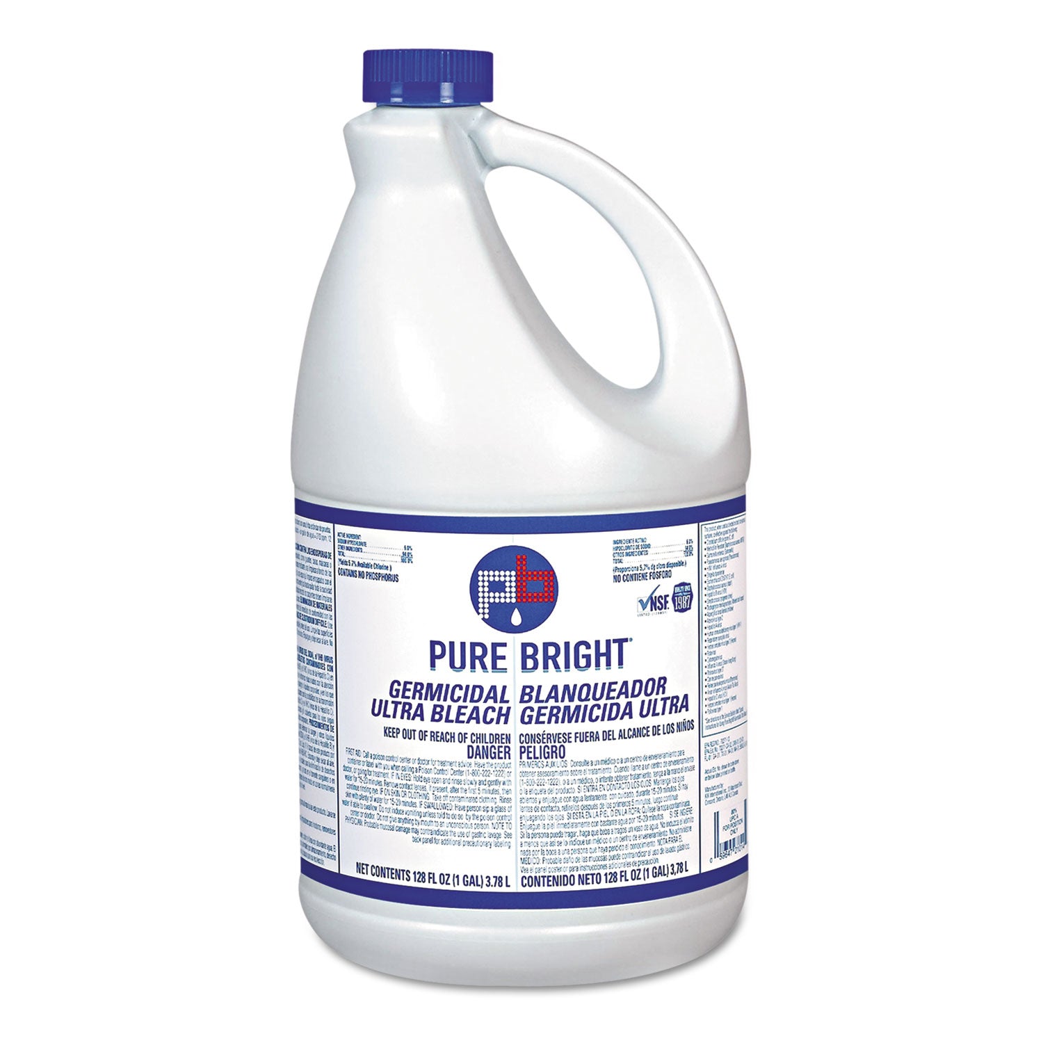 Liquid Germicidal Bleach, 1 gal Bottle, 6/Carton -