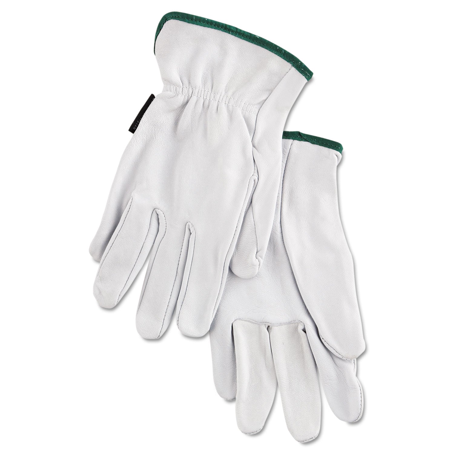 Grain Goatskin Driver Gloves, White, Medium, 12 Pairs -
