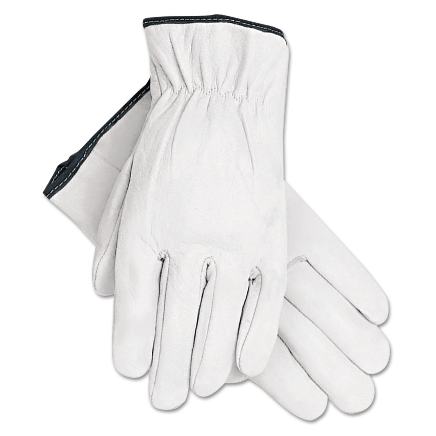 Grain Goatskin Driver Gloves, White, X-Large, 12 Pairs -