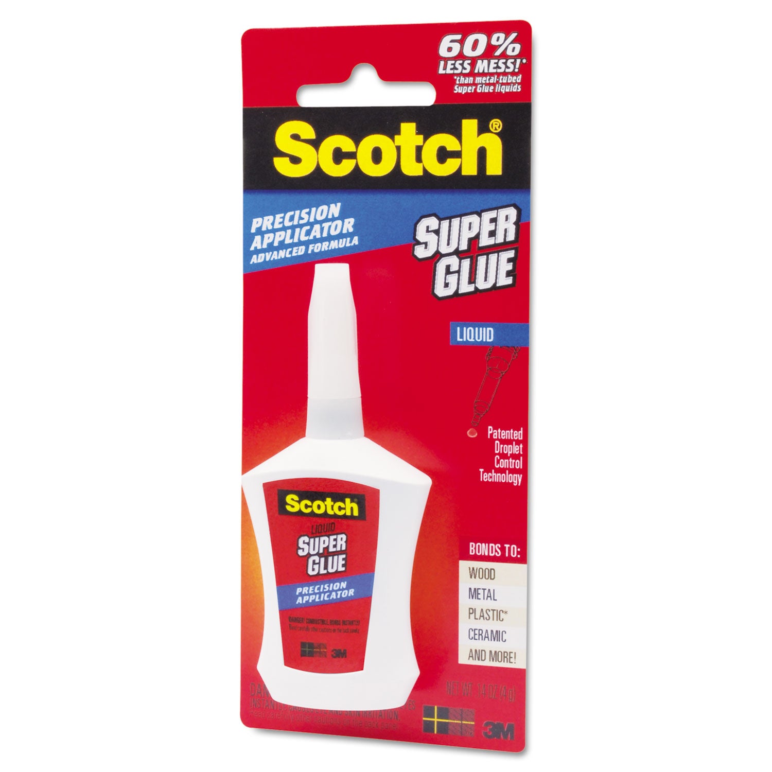 Super Glue with Precision Applicator, 0.14 oz, Dries Clear -
