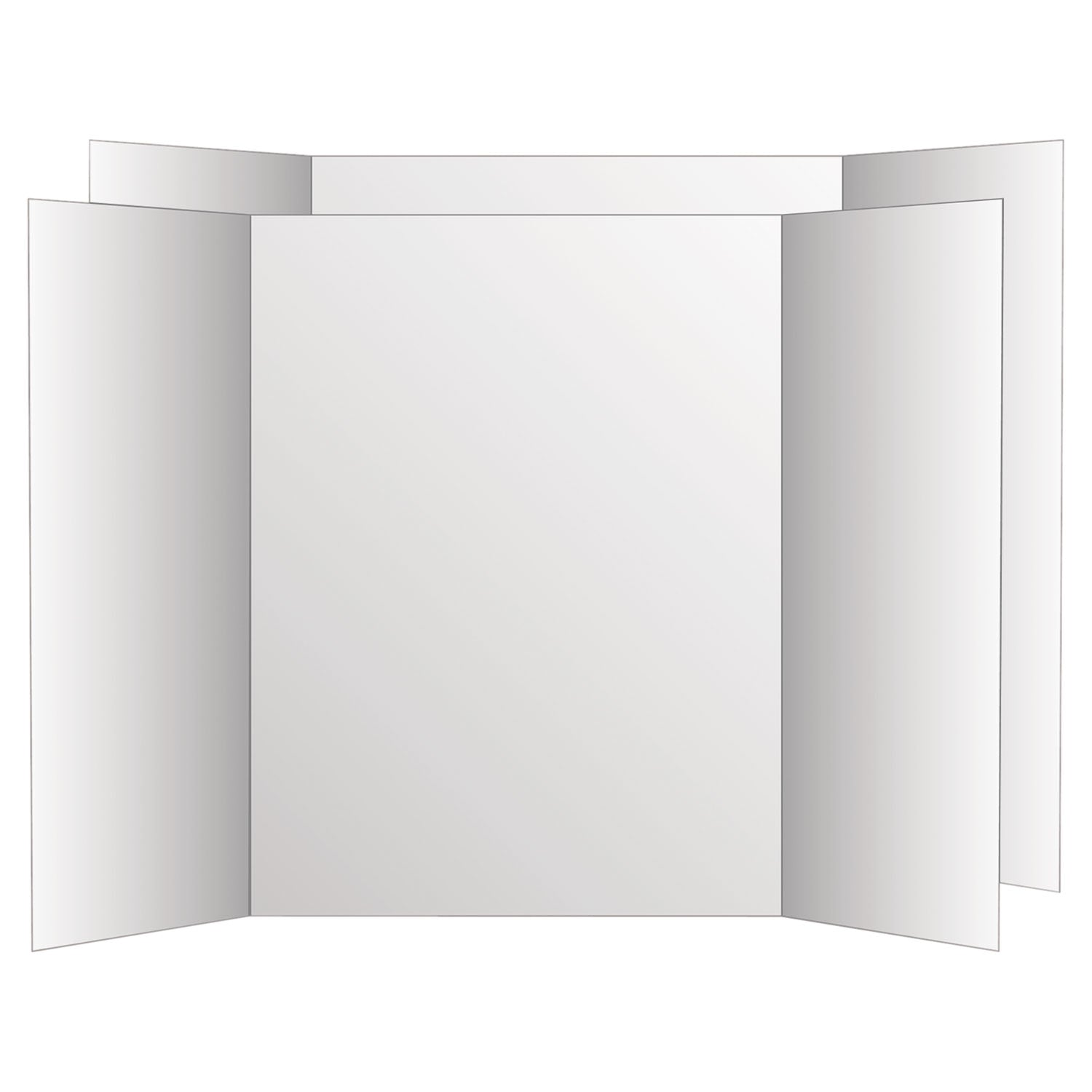 Two Cool Tri-Fold Poster Board, 36 x 48, White/White, 6/Carton -