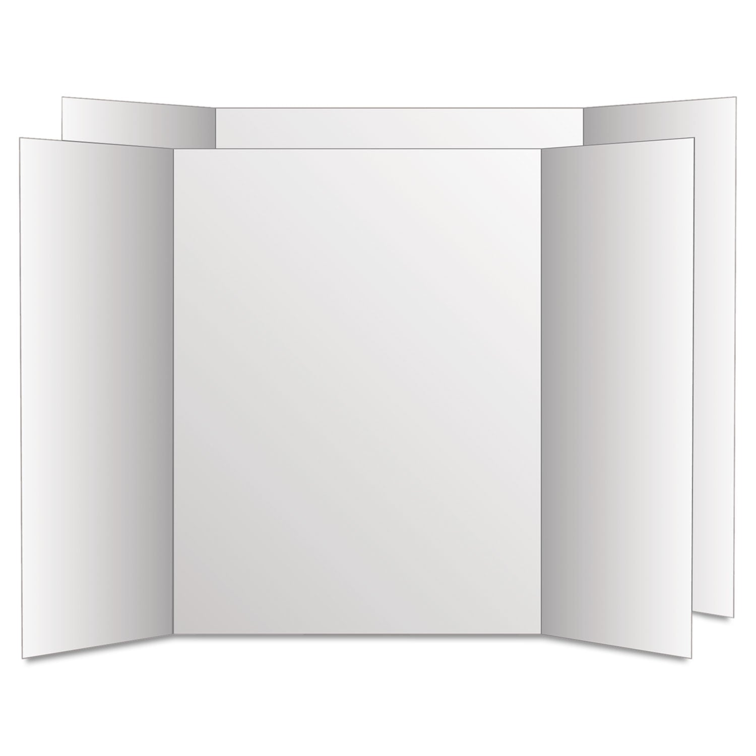 Two Cool Tri-Fold Poster Board, 28 x 40, White/White, 12/Carton -