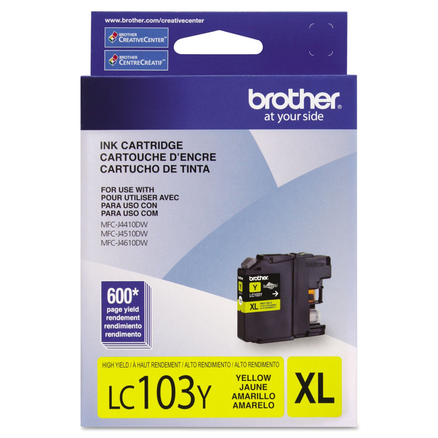 LC103Y Innobella High-Yield Ink, 600 Page-Yield, Yellow -