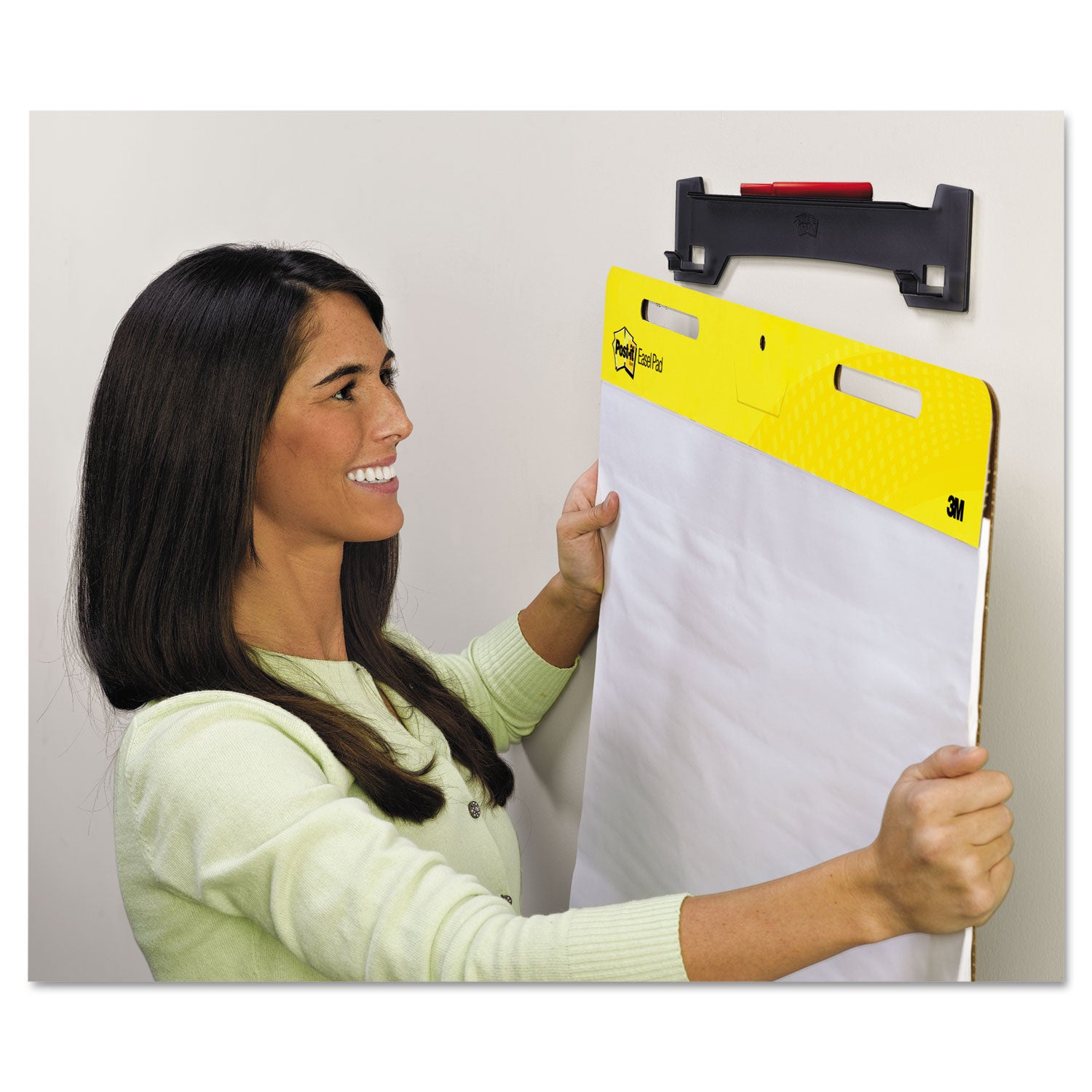 Wall Easel, Adhesive Mount, Plastic, Smoke, 2/Pack -