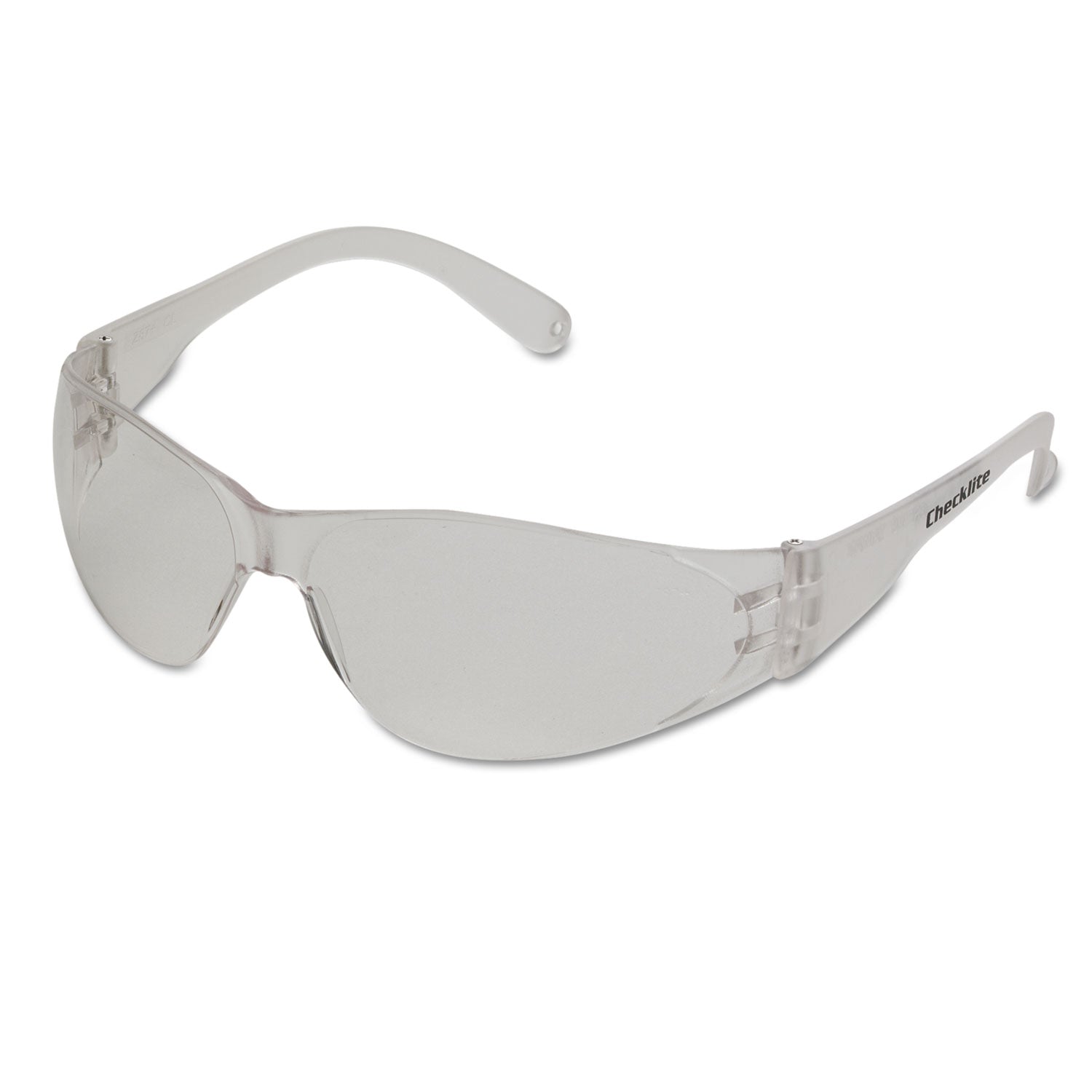Checklite Scratch-Resistant Safety Glasses, Clear Lens, 12/Box -