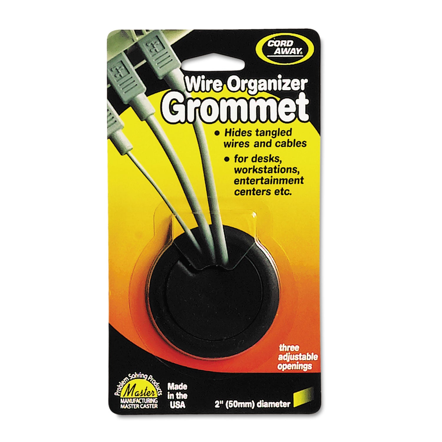 Grommet, Adjustable, 2" Diameter, Black -