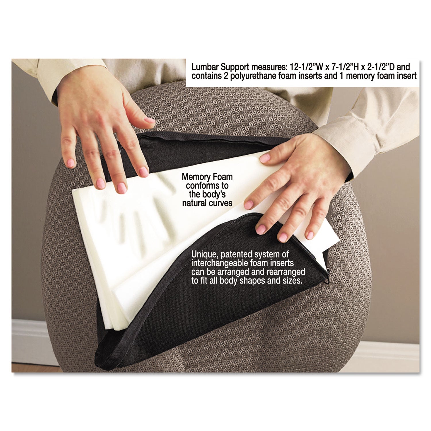 the-comfortmakers-deluxe-lumbar-support-cushion-memory-foam-125-x-25-x-75-black_mas92061 - 1