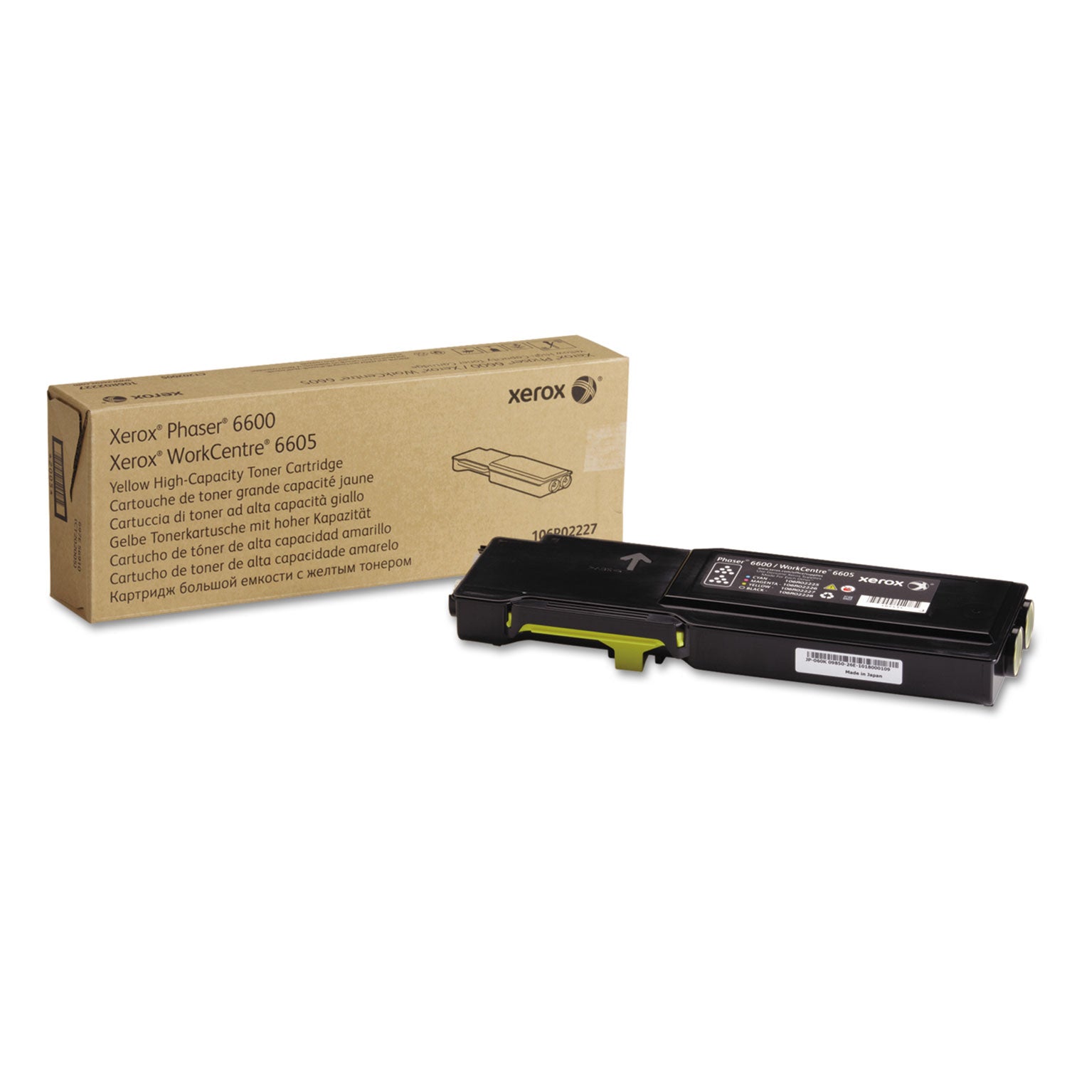 106R02227 High-Yield Toner, 6,000 Page-Yield, Yellow -