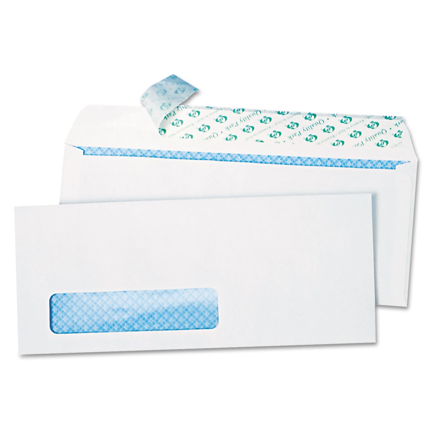 Redi-Strip Security Tinted Envelope, Address Window, #10, Commercial Flap, Redi-Strip Closure, 4.13 x 9.5, White, 1,000/Box -