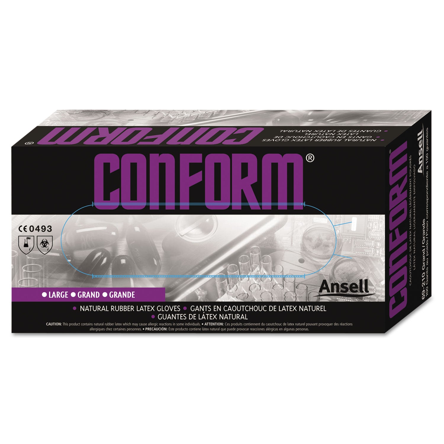 conform-natural-rubber-latex-gloves-5-mil-x-large-100-box_ans69210xl - 1
