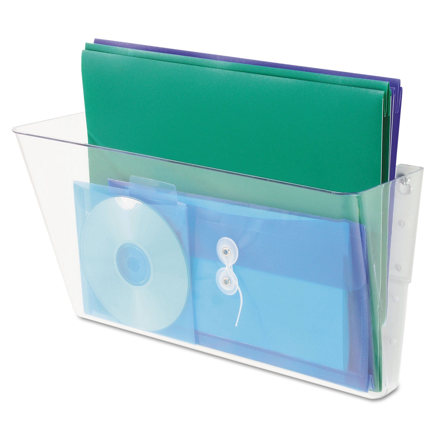 Stackable DocuPocket Wall File, Legal Size, 16.25" x 4" , Clear -