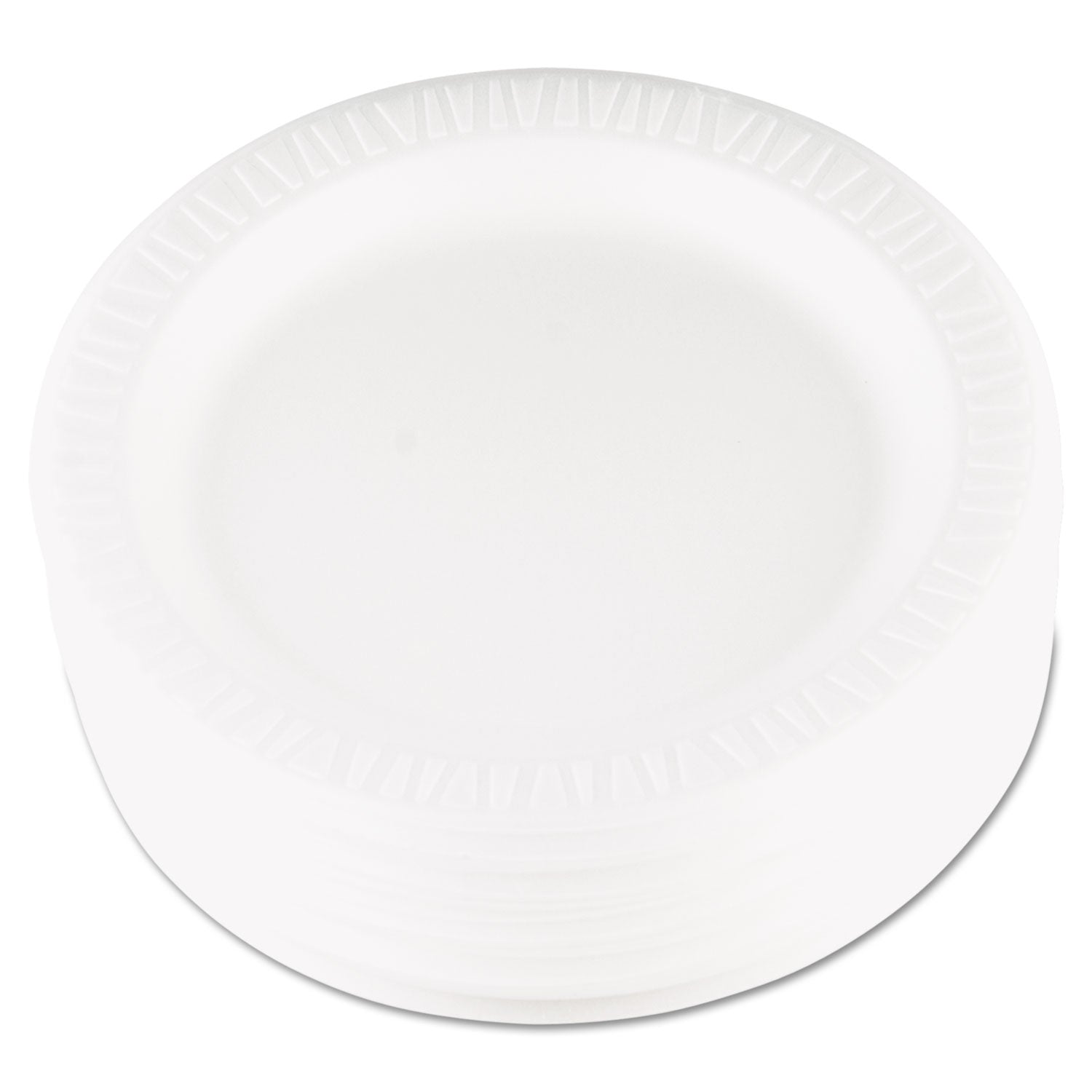 Quiet Classic Laminated Foam Dinnerware, Plate, 9" dia, White, 125/Pack, 4 Packs/Carton -