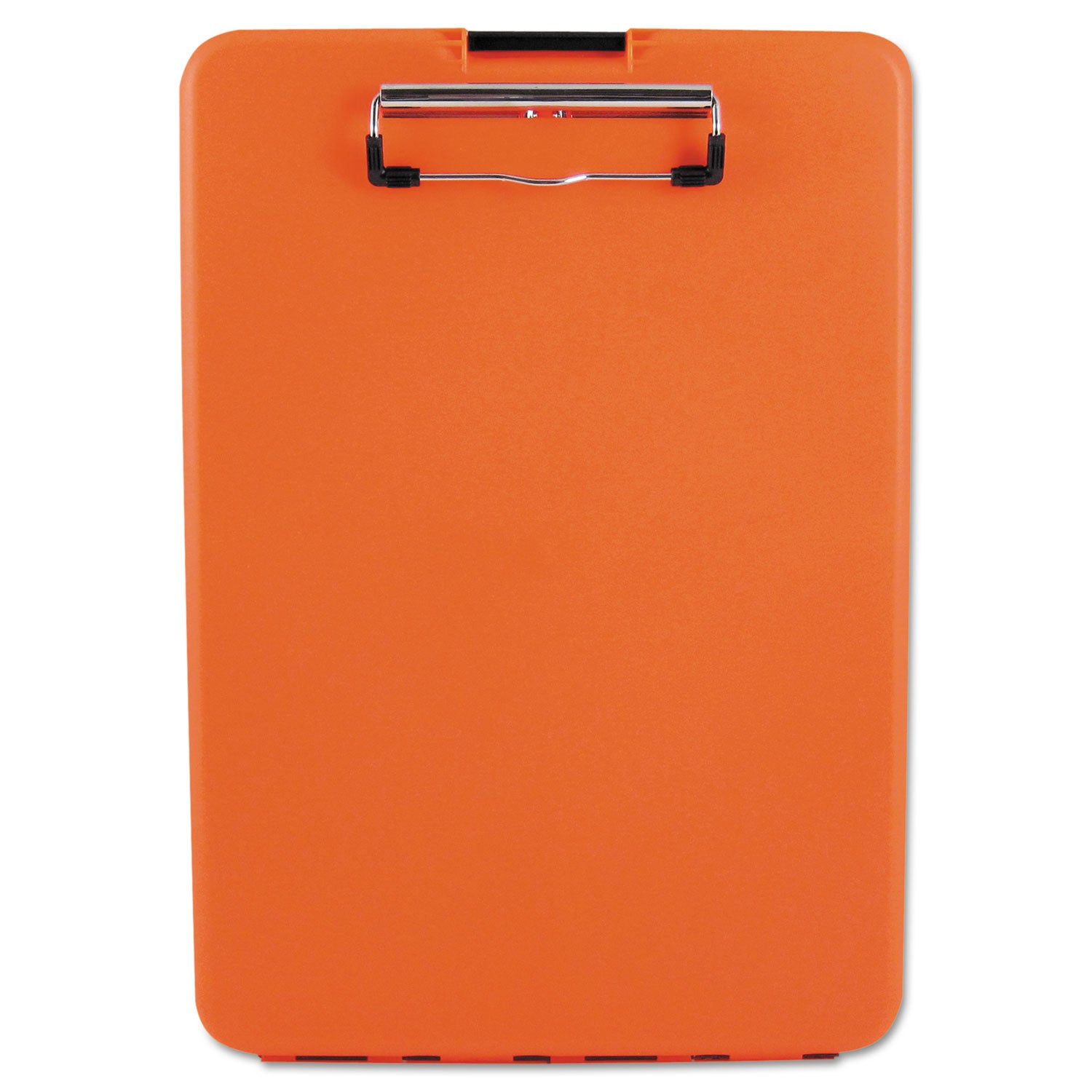 SlimMate Storage Clipboard, 0.5" Clip Capacity, Holds 8.5 x 11 Sheets, Hi-Vis Orange -