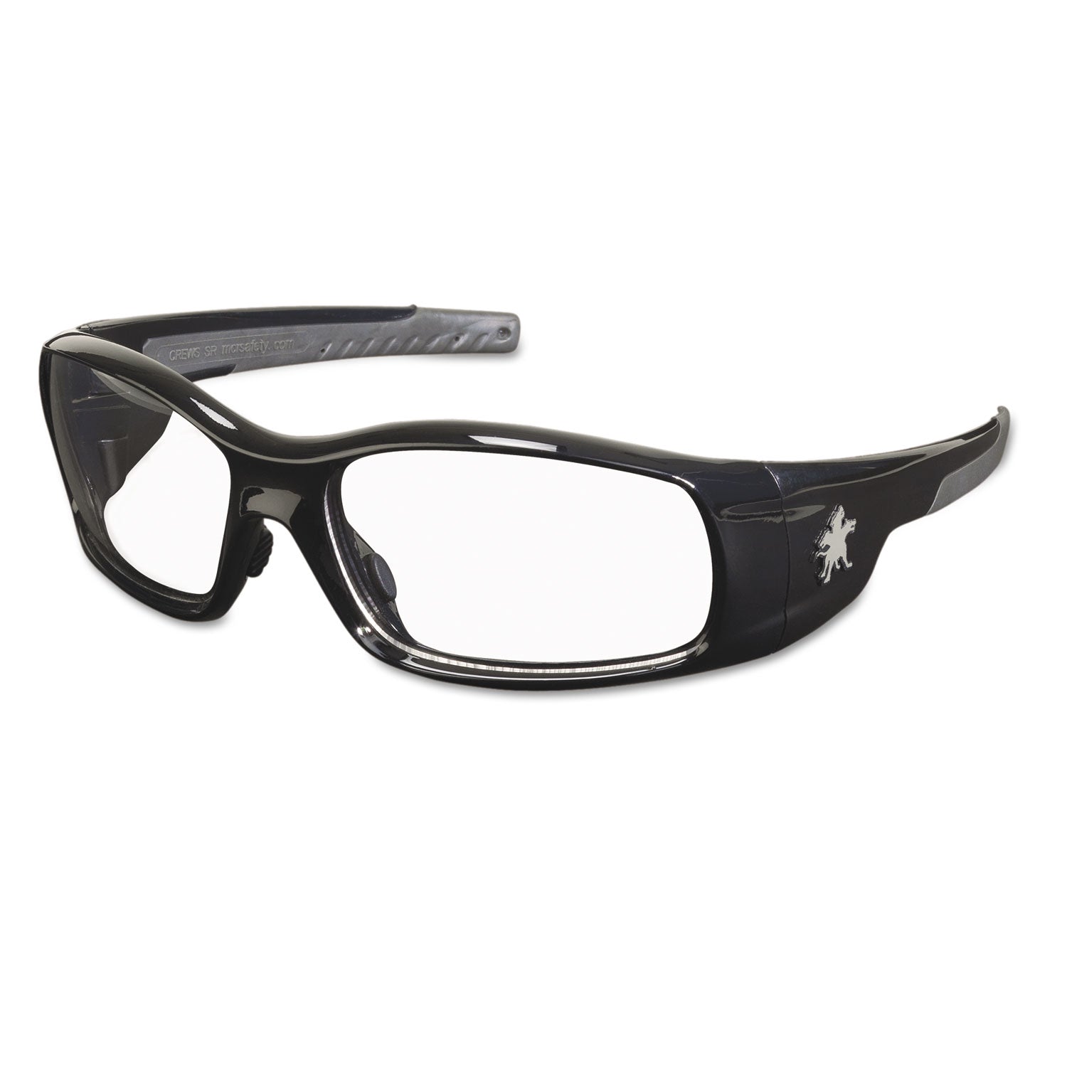 Swagger Safety Glasses, Black Frame, Clear Lens -