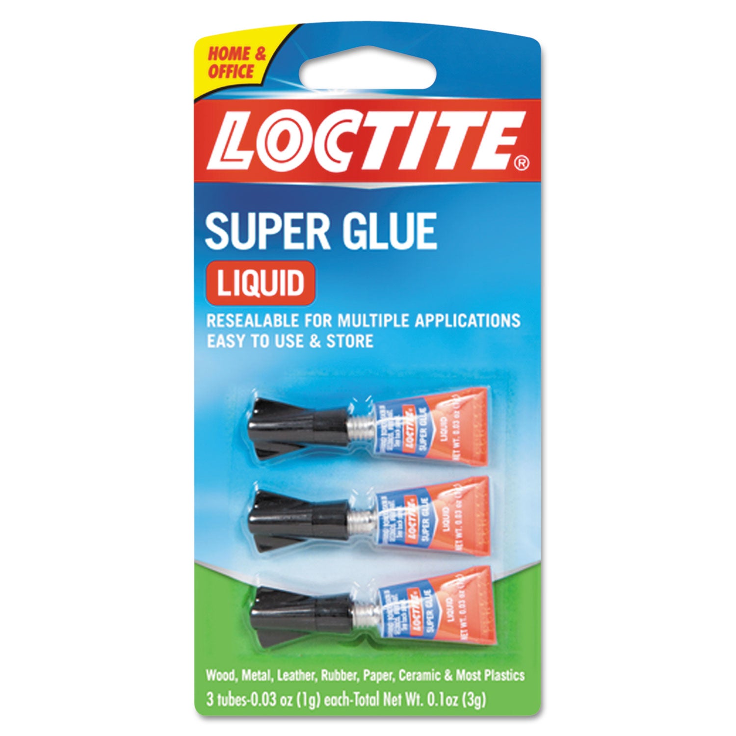 Super Glue, 0.11 oz, Dries Clear, 3/Pack -