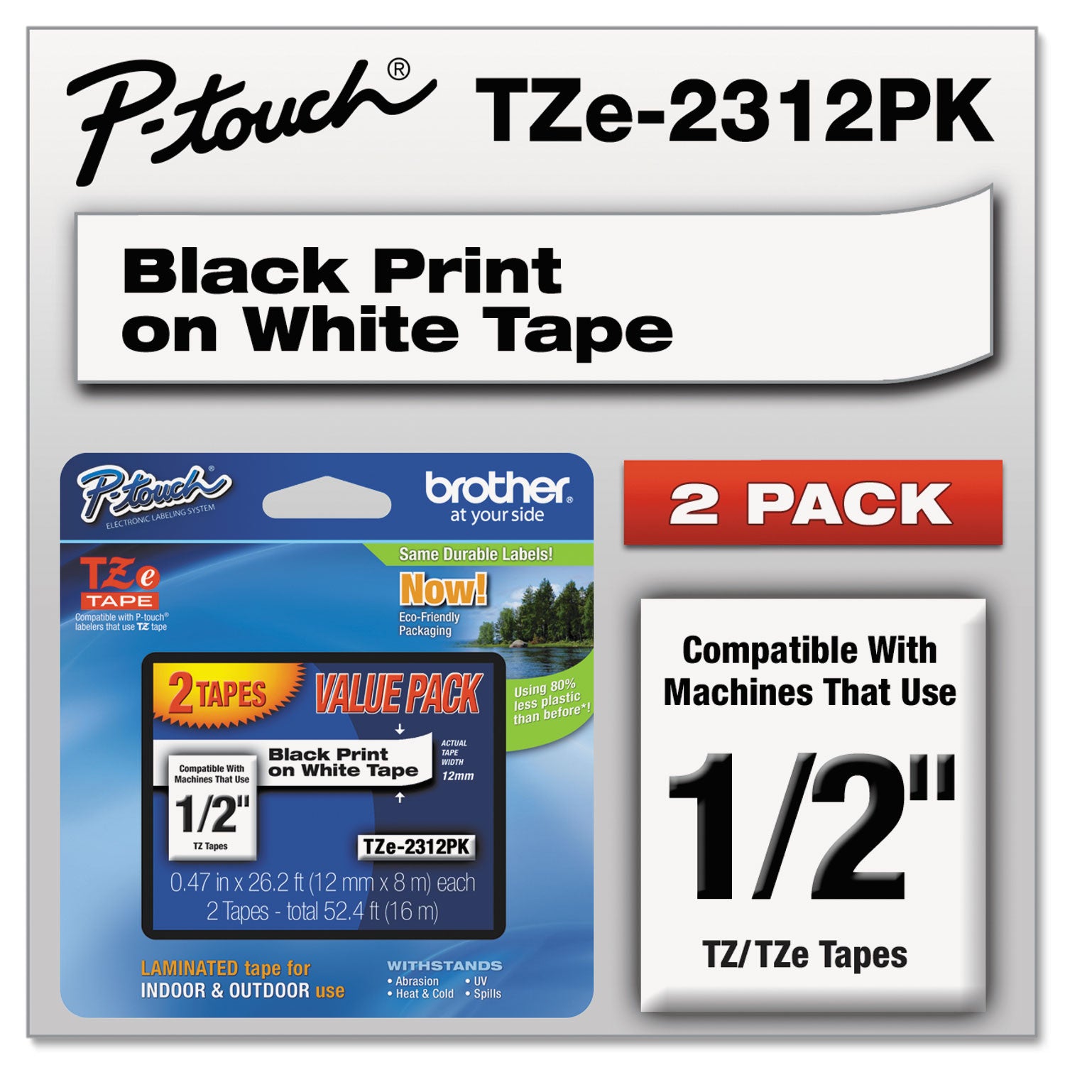 tze-standard-adhesive-laminated-labeling-tapes-047-x-262-ft-black-on-white-2-pack_brttze2312pk - 1