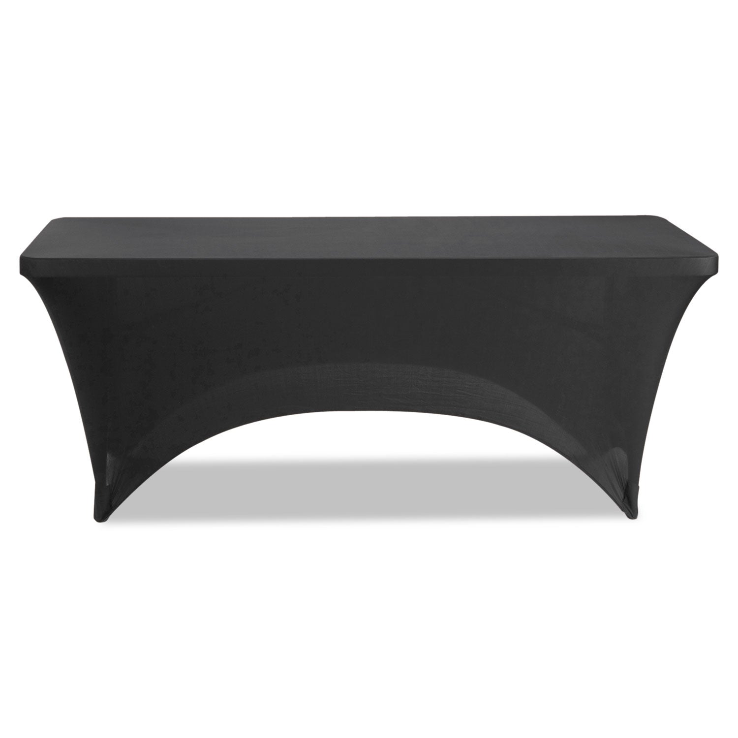 iGear Fabric Table Cover, Polyester/Spandex, 30" x 72", Black -
