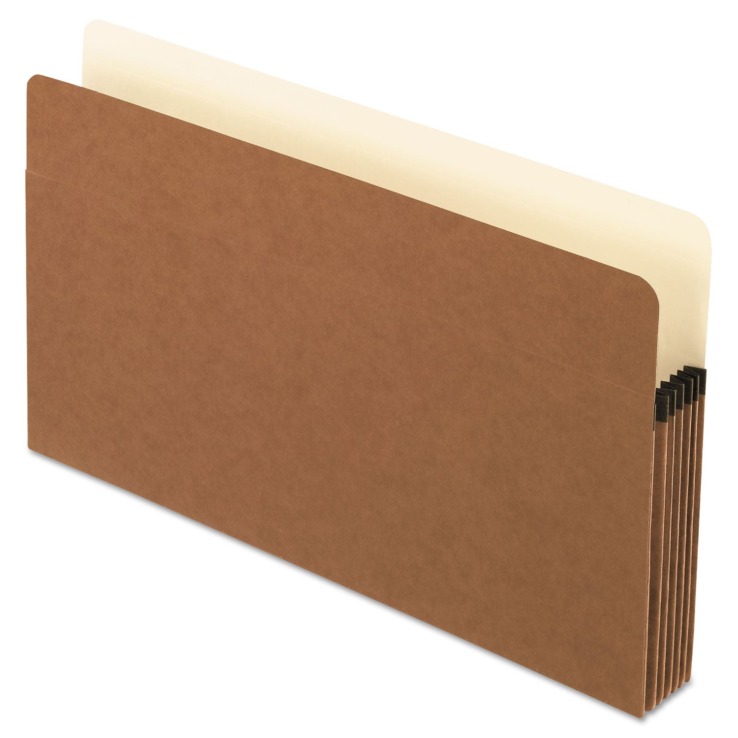 Smart Shield File Pocket, 5.25" Expansion, Legal Size, Red Fiber, 10/Box -