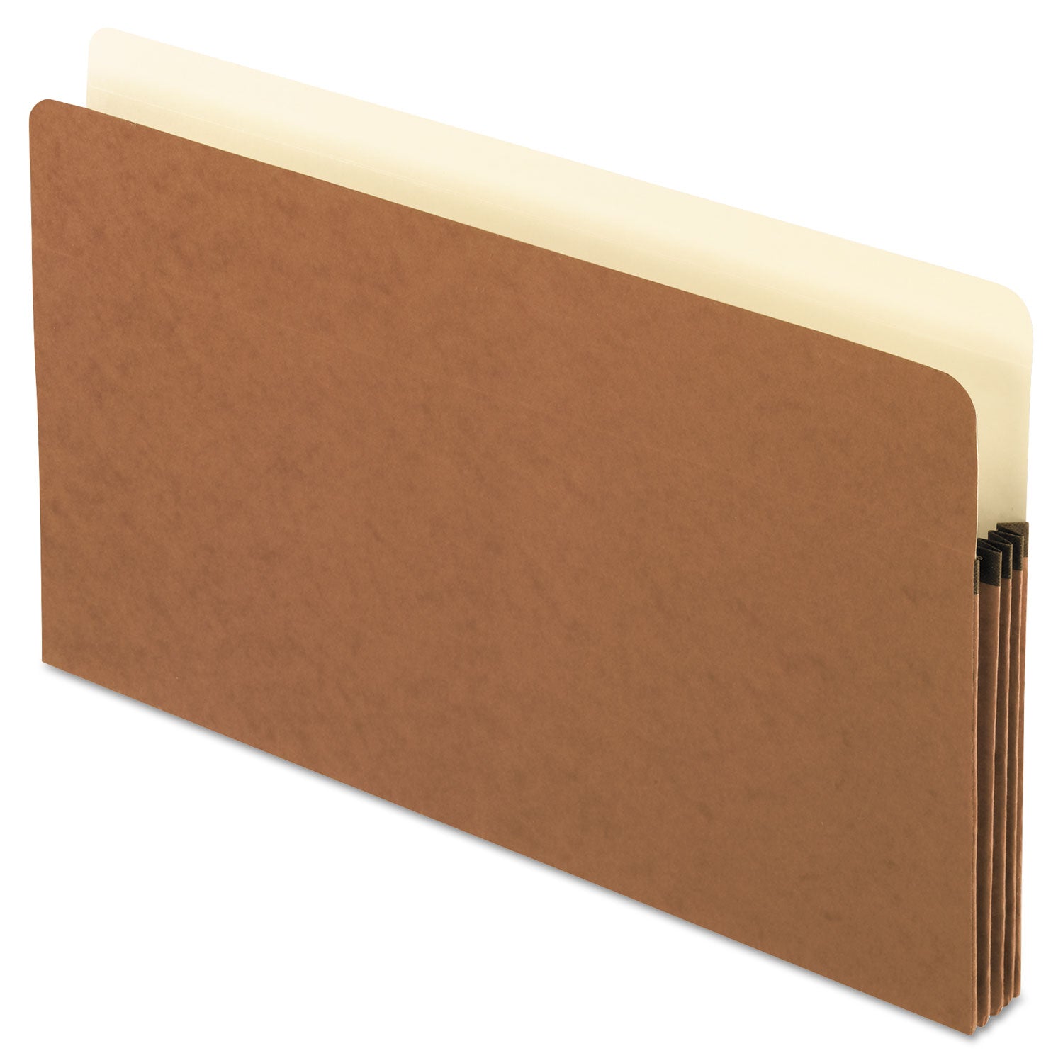 Smart Shield File Pocket, 3.5" Expansion, Legal Size, Red Fiber, 10/Box -