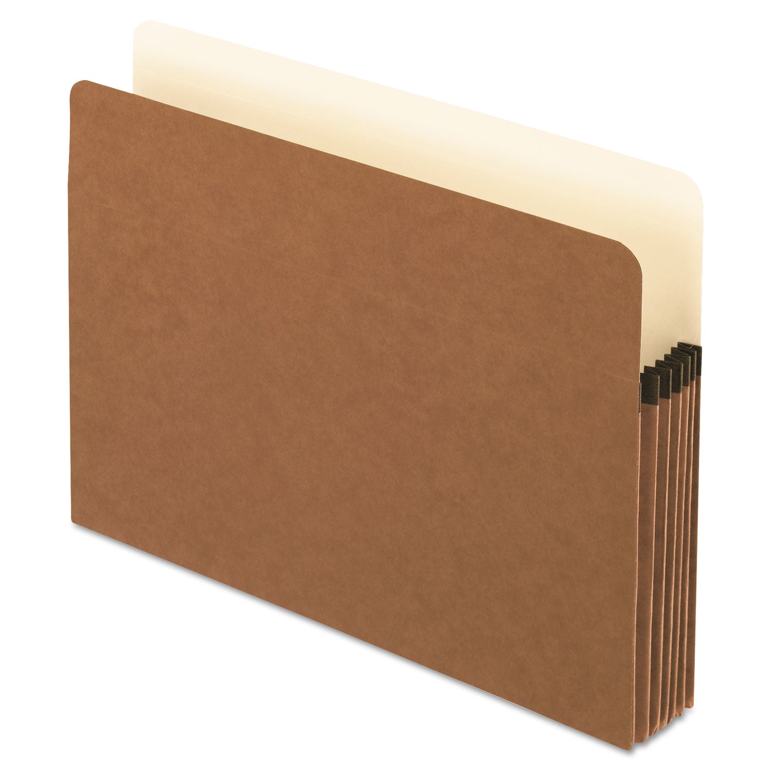 Smart Shield File Pocket, 5.25" Expansion, Letter Size, Red Fiber, 10/Box -