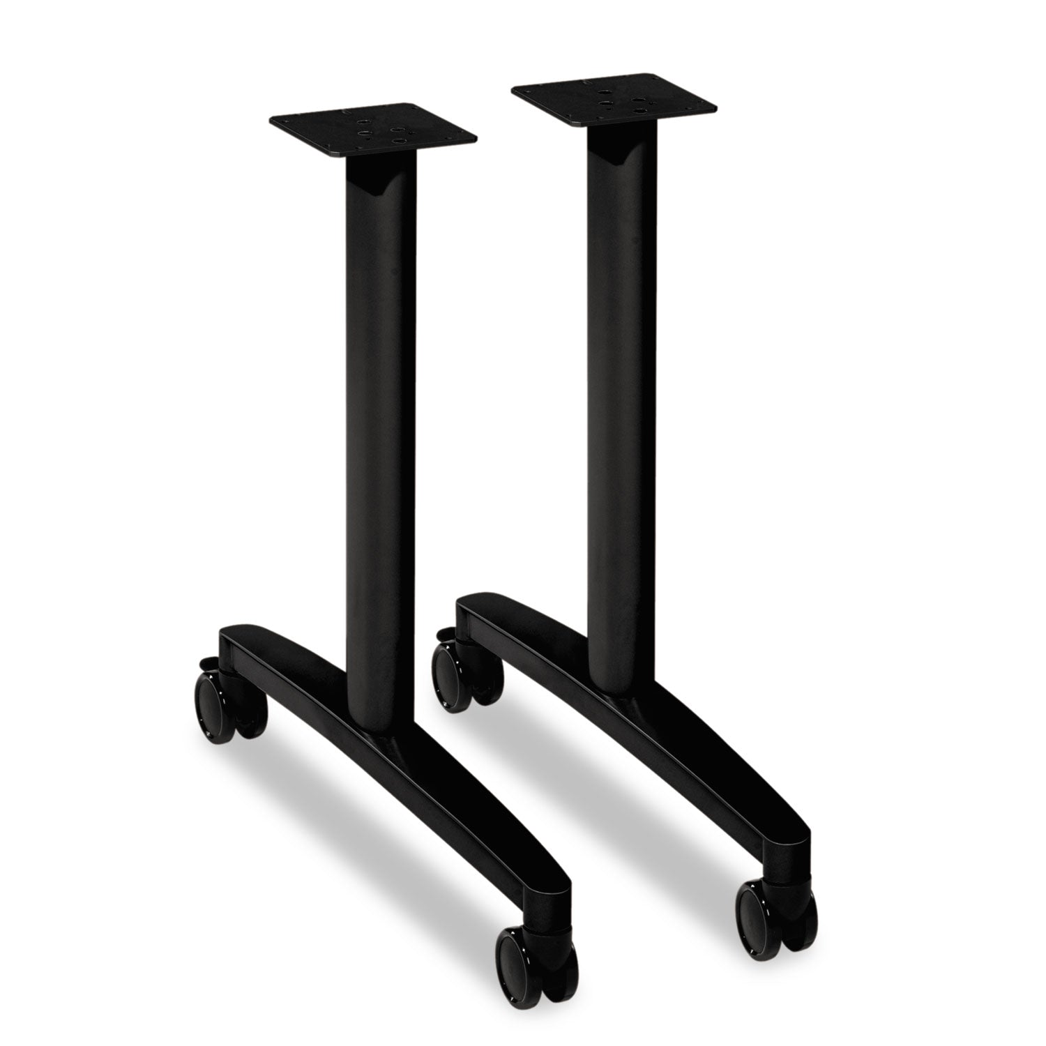 Huddle T-Leg Base for 24" and 30" Deep Table Tops, 39.25w x 23.5d x 23.38h, Black -