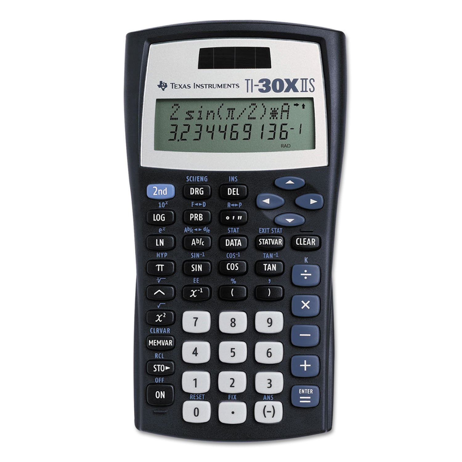 TI-30X IIS Scientific Calculator, 10-Digit LCD, Black -