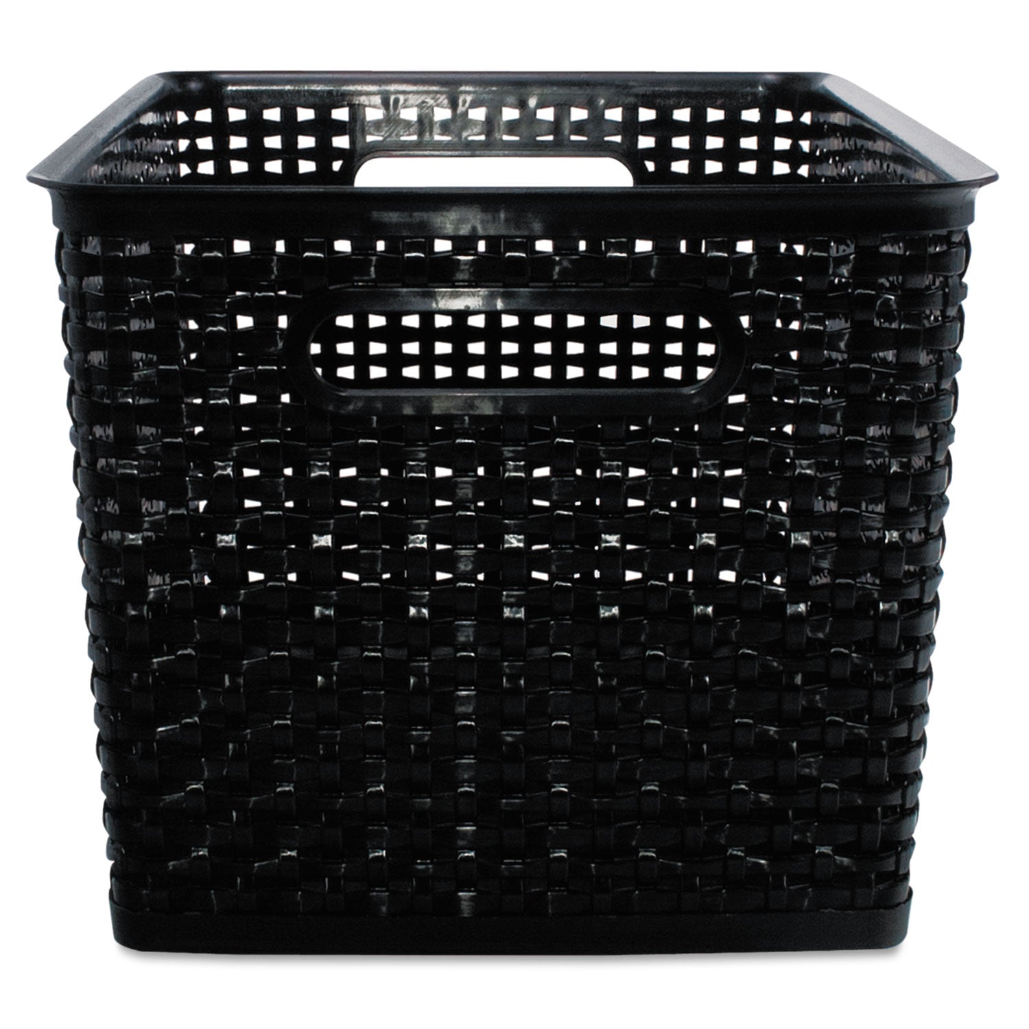 Weave Bins, 13.88 x 10.5 x 8.75, Black, 2/Pack -