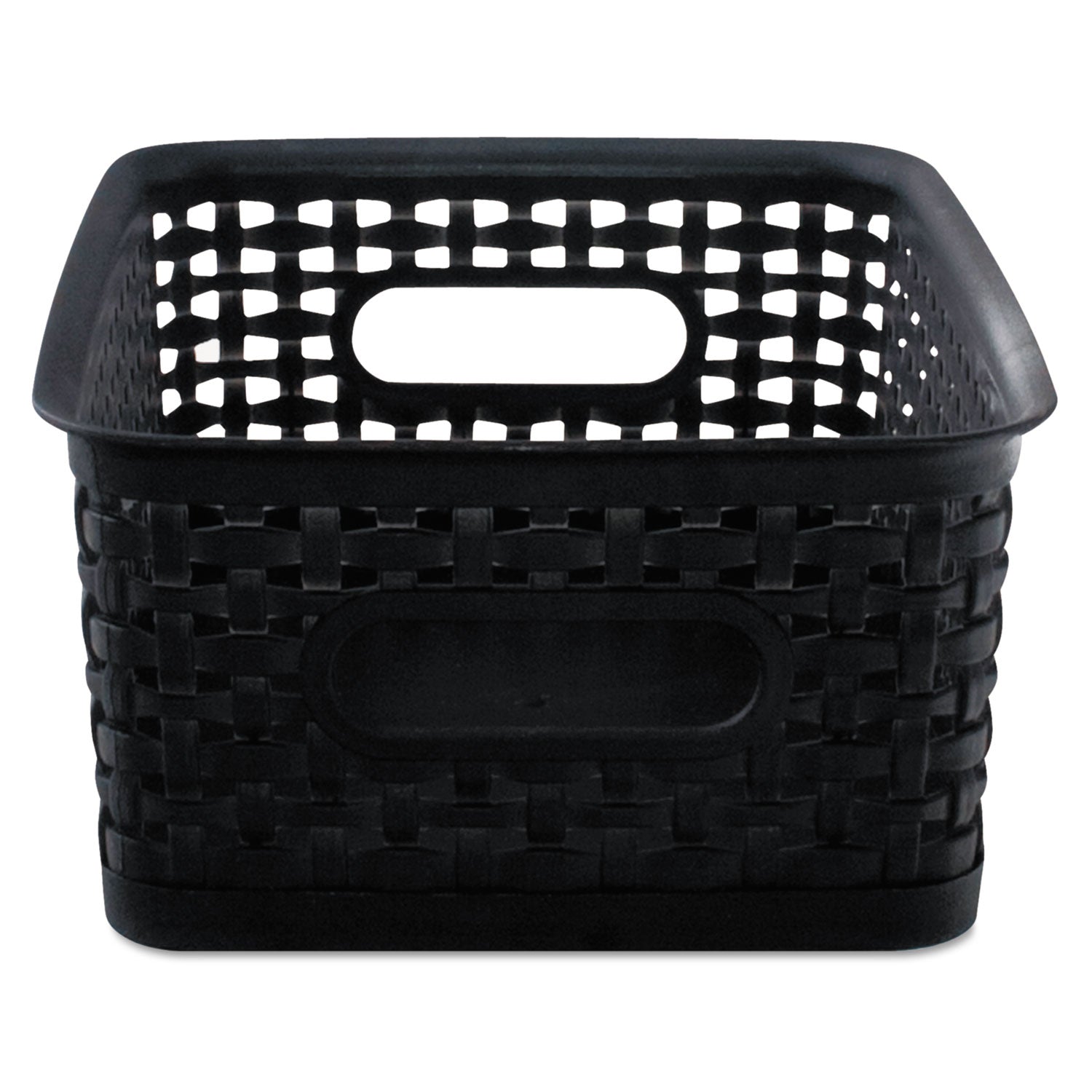 Weave Bins, 9.88 x 7.38 x 4, Black, 3/Pack -