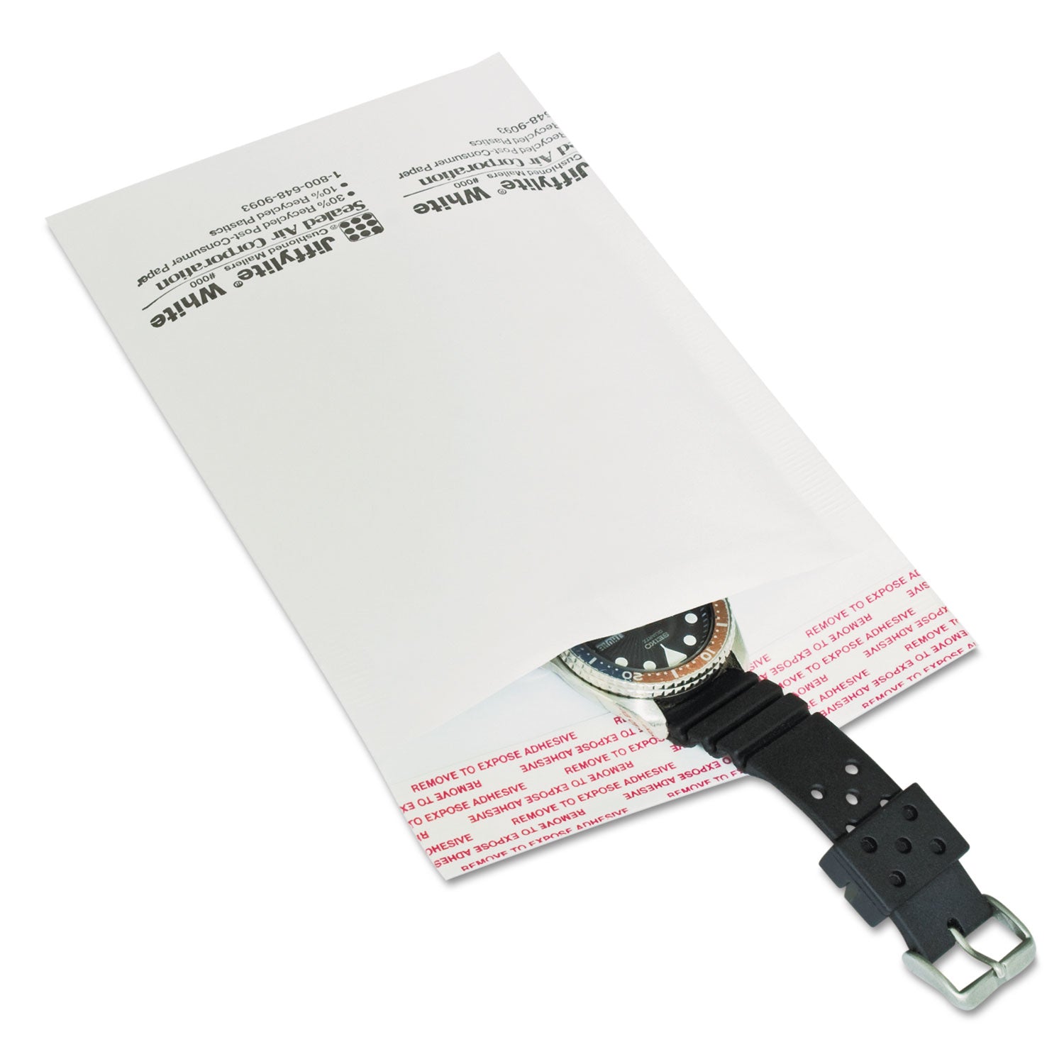 Jiffylite Self-Seal Bubble Mailer, #0, Barrier Bubble Air Cell Cushion, Self-Adhesive Closure, 6 x 10, White, 200/Carton -