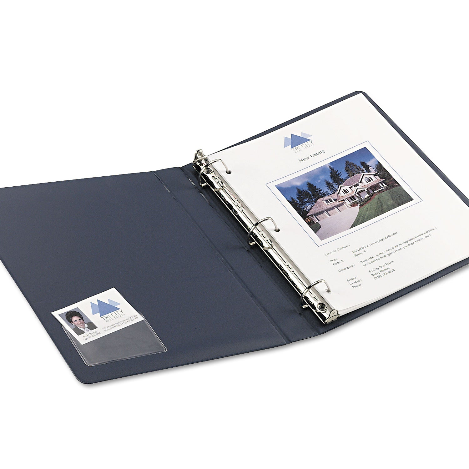 Self-Adhesive Top-Load Business Card Holders, Top Load, 3.5 x 2, Clear, 10/Pack -