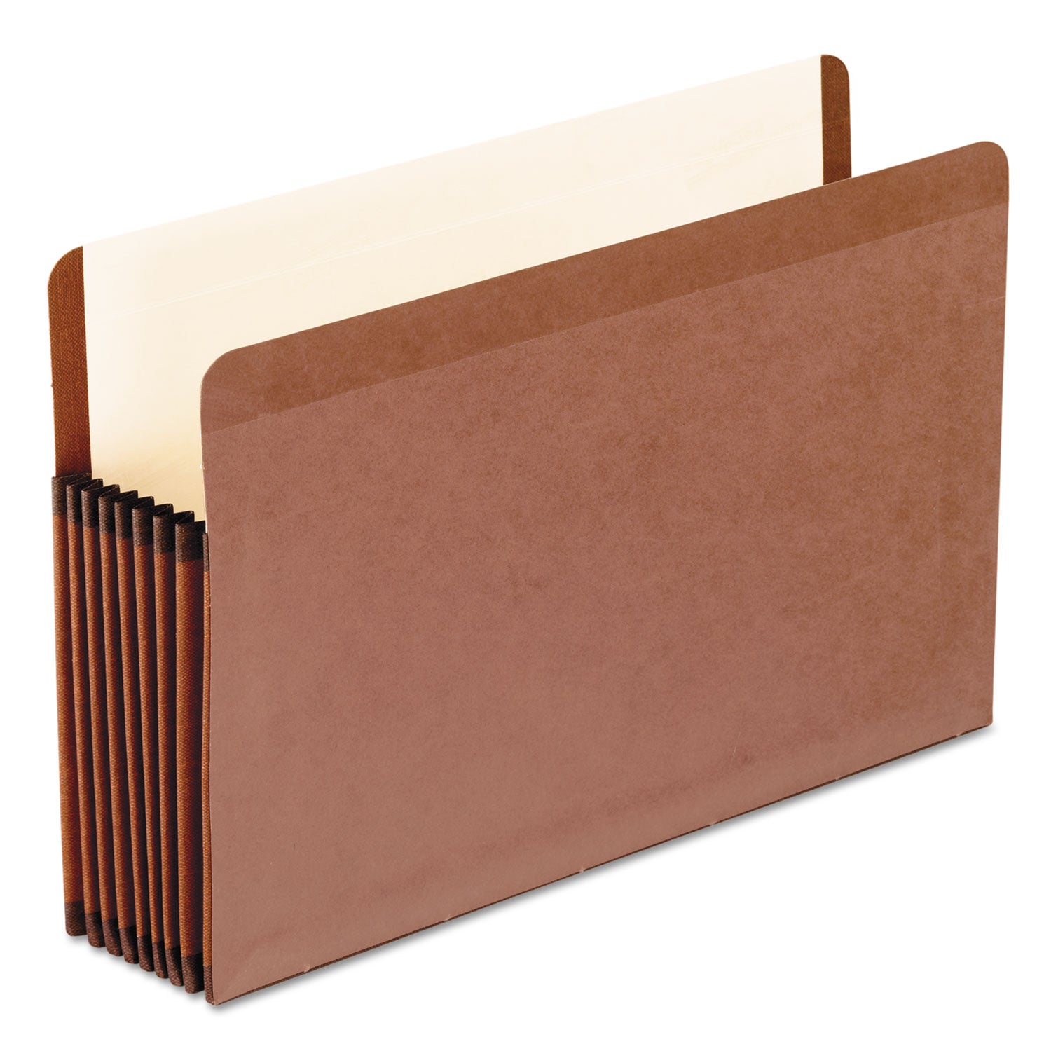 Premium Reinforced Expanding File Pockets, 7" Expansion, Legal Size, Red Fiber, 5/Box -