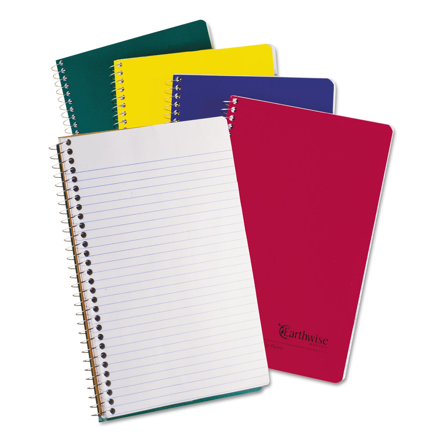 Earthwise by Oxford Recycled Small Notebooks, 3-Subject, Medium/College Rule, Randomly Assorted Covers, (150) 9.5 x 6 Sheets -