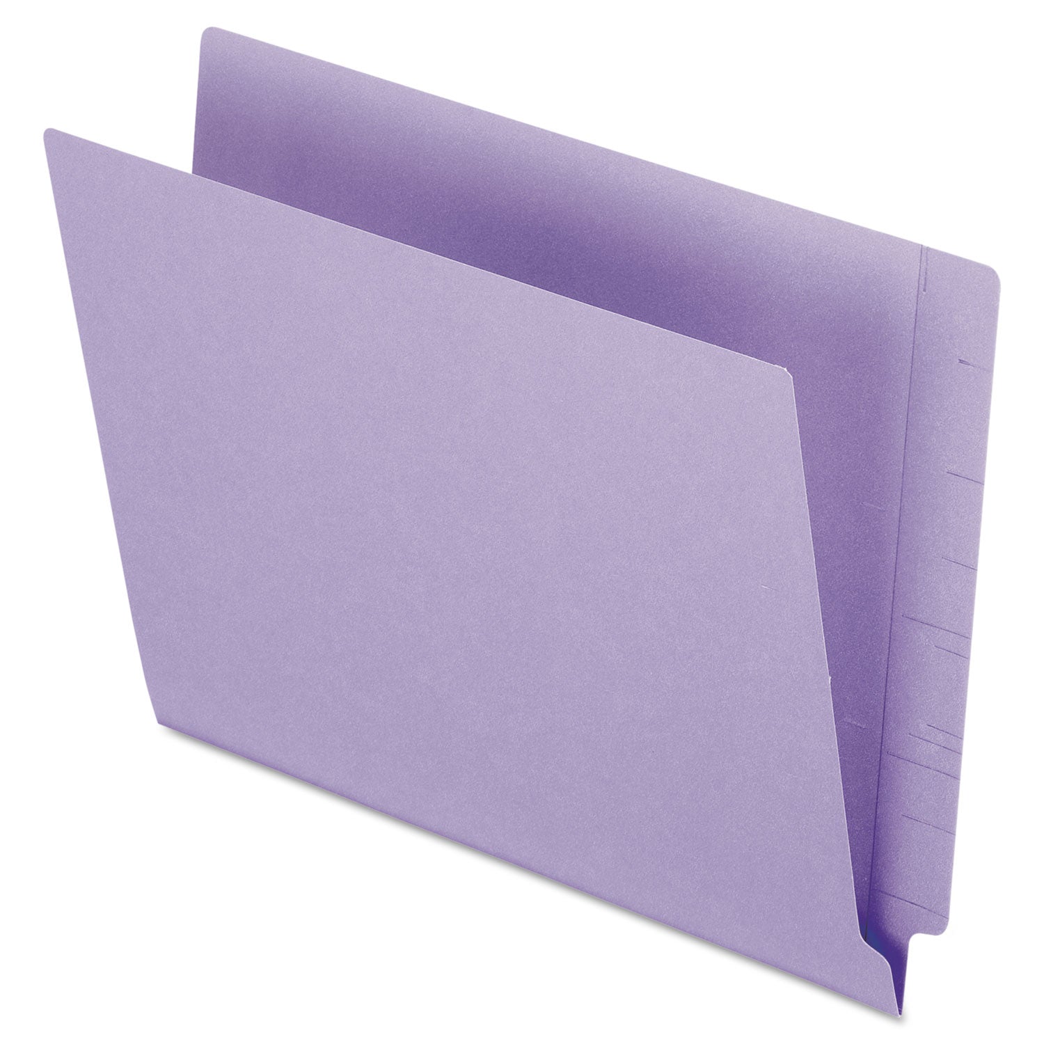 Colored End Tab Folders with Reinforced Double-Ply Straight Cut Tabs, Letter Size, 0.75" Expansion, Purple, 100/Box -