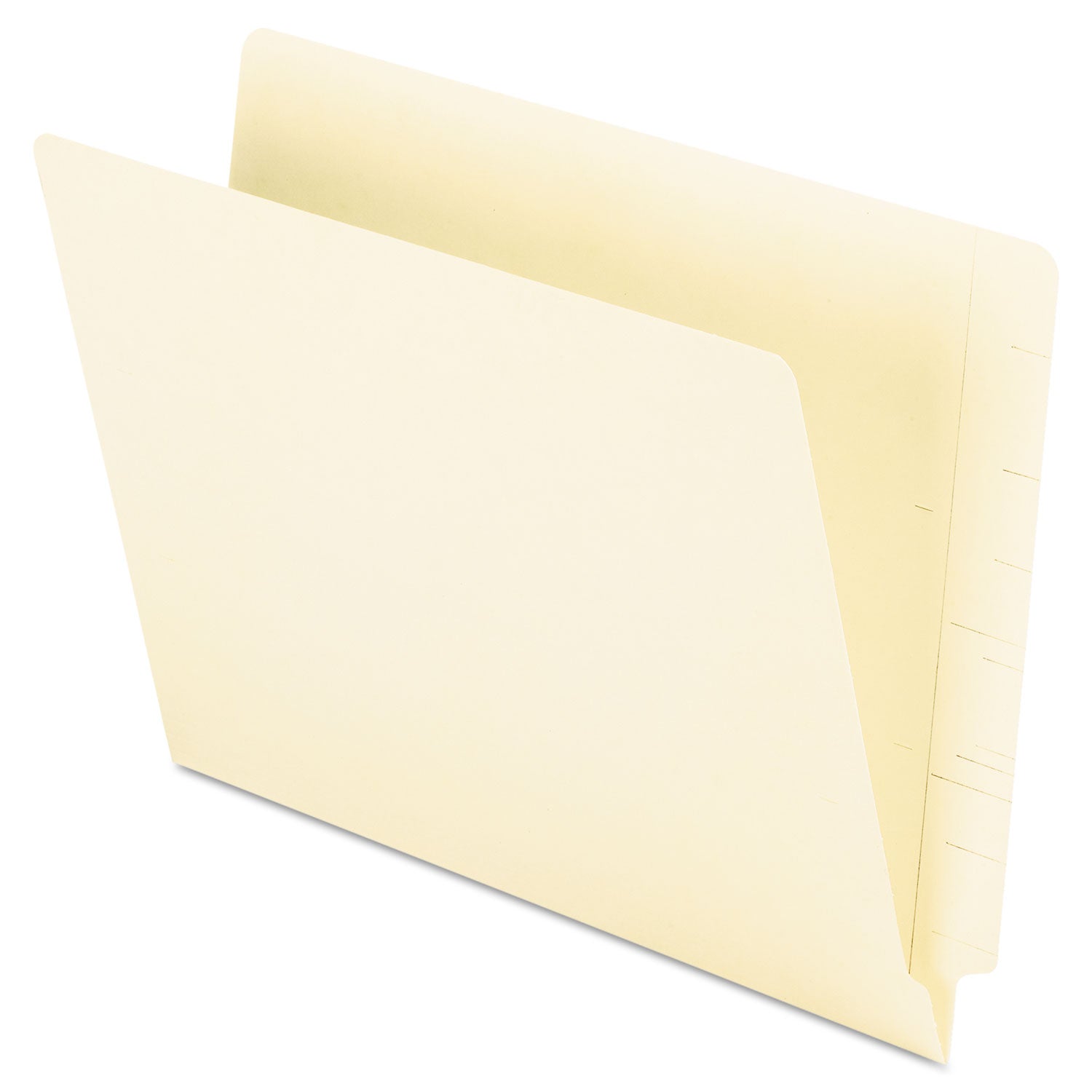 Manila End Tab Folders, 9.5" High Front, Straight 2-Ply Tabs, Letter Size, Manila, 100/Box -