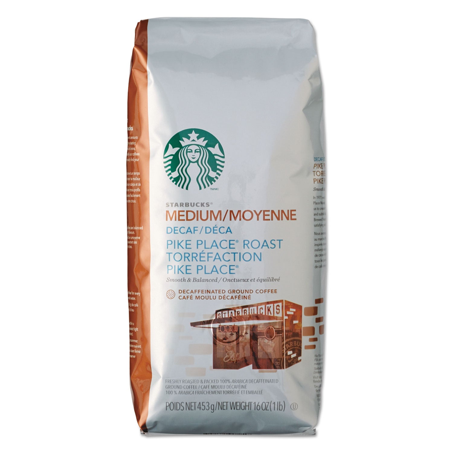 Coffee, Ground, Pike Place Decaf, 1lb Bag -
