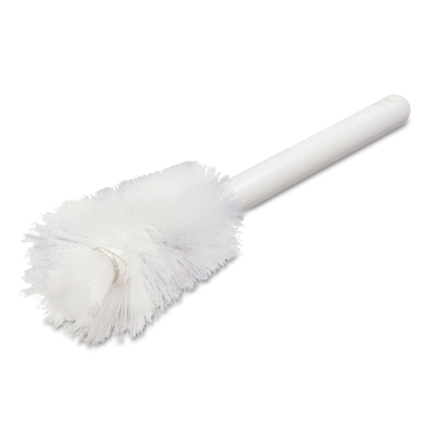 Sparta Handle Bottle Brush, Pint, White Polyester Bristles, 4.5" Brush, 7.5" White Plastic Handle -