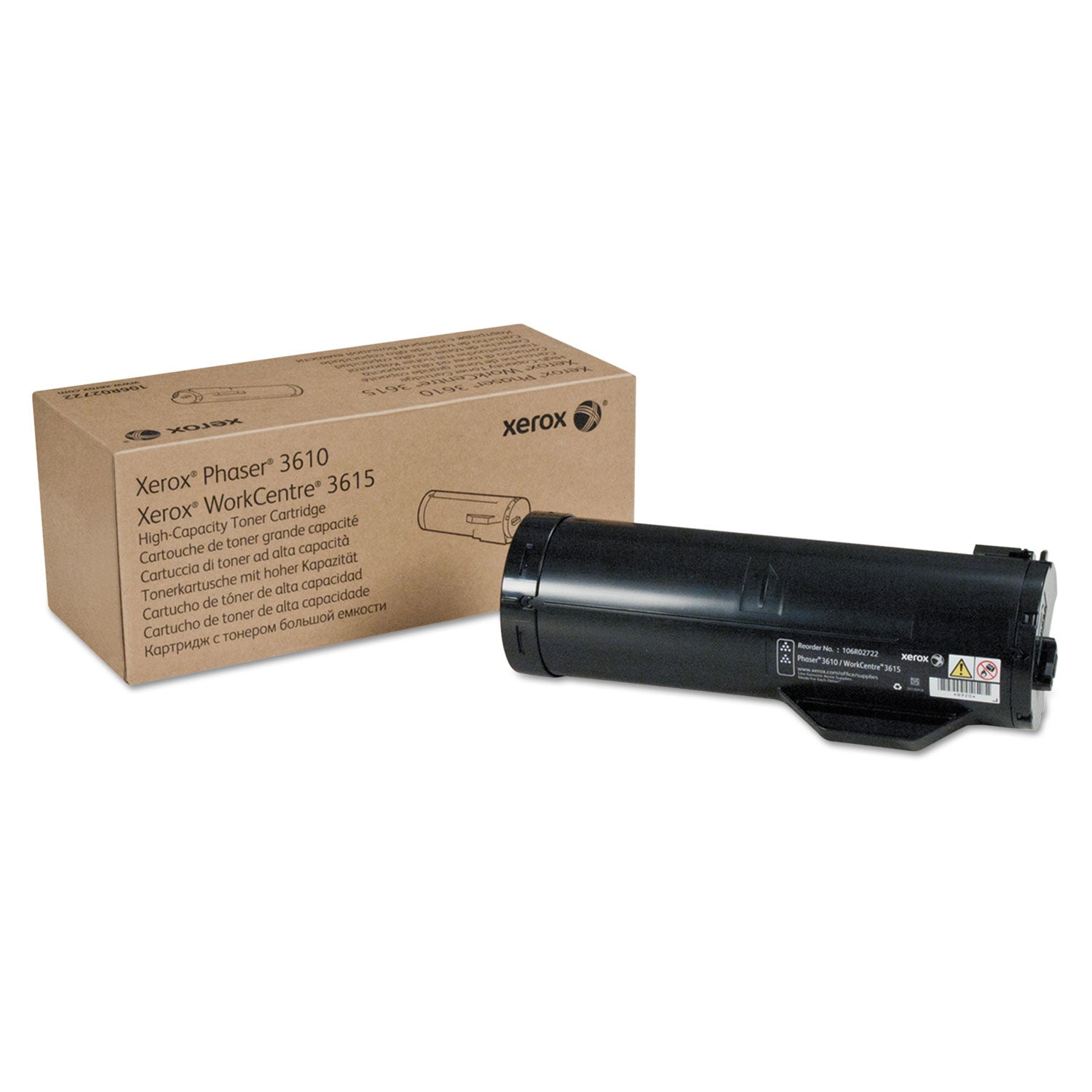 106R02722 High-Yield Toner, 14,100 Page-Yield, Black -