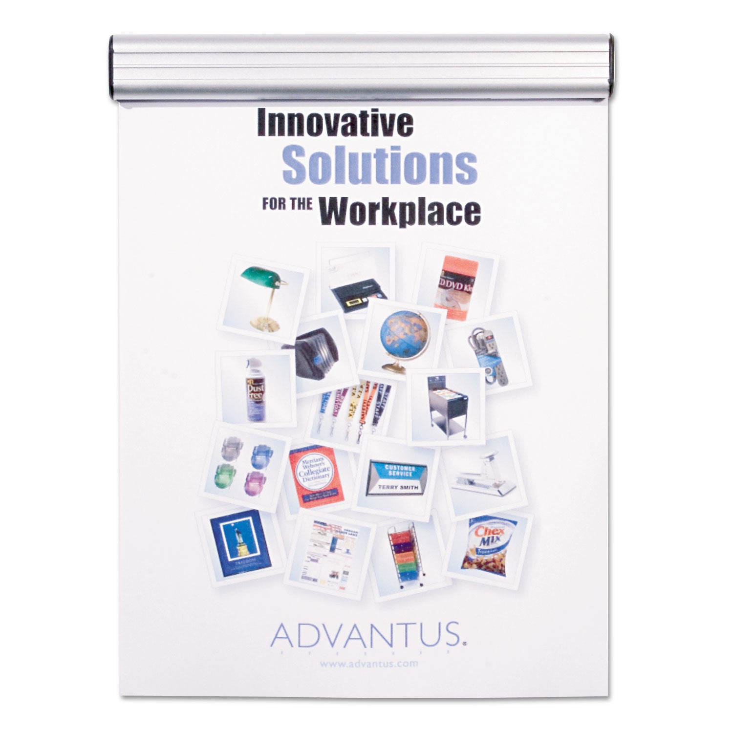 Grip-A-Strip Display Rail, 9 x 1.5, Aluminum Finish -