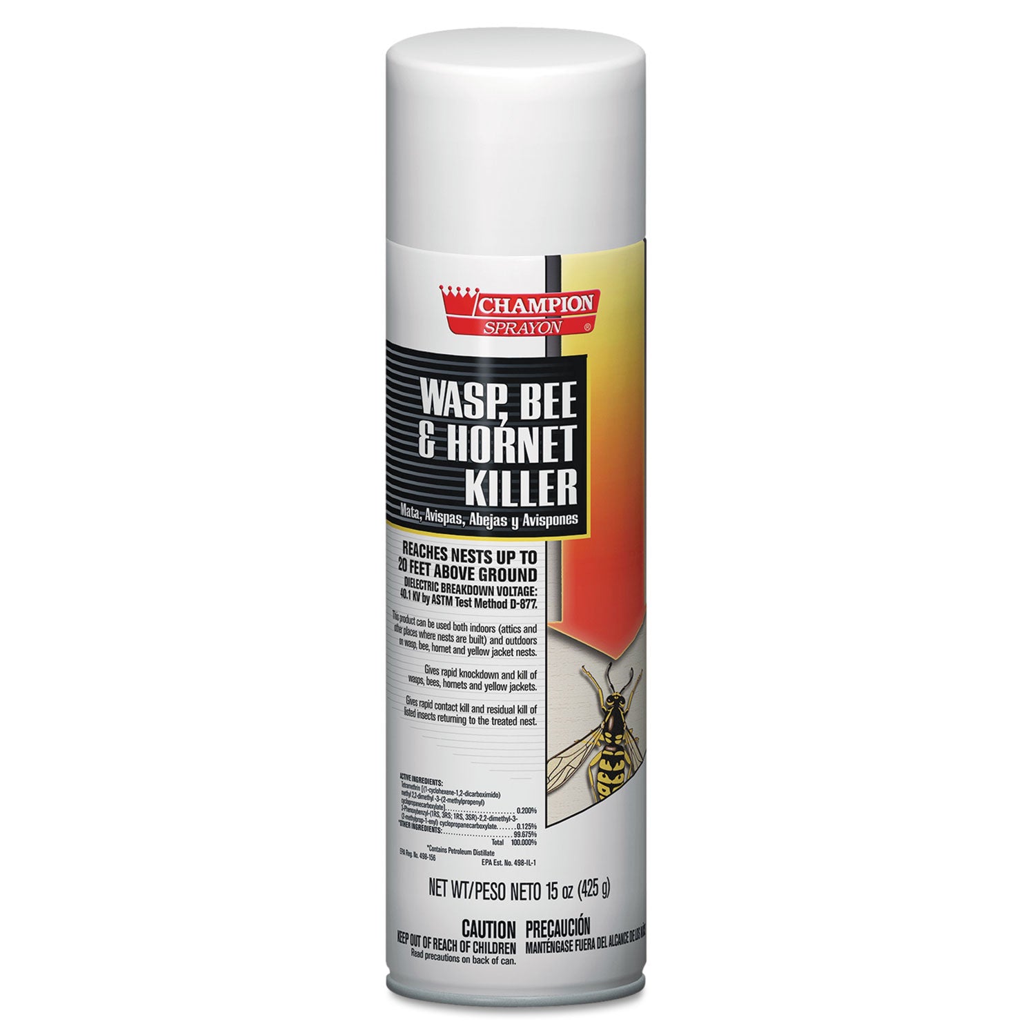 Champion Sprayon Wasp, Bee and Hornet Killer, 15 oz Aerosol Spray, 12/Carton - 1