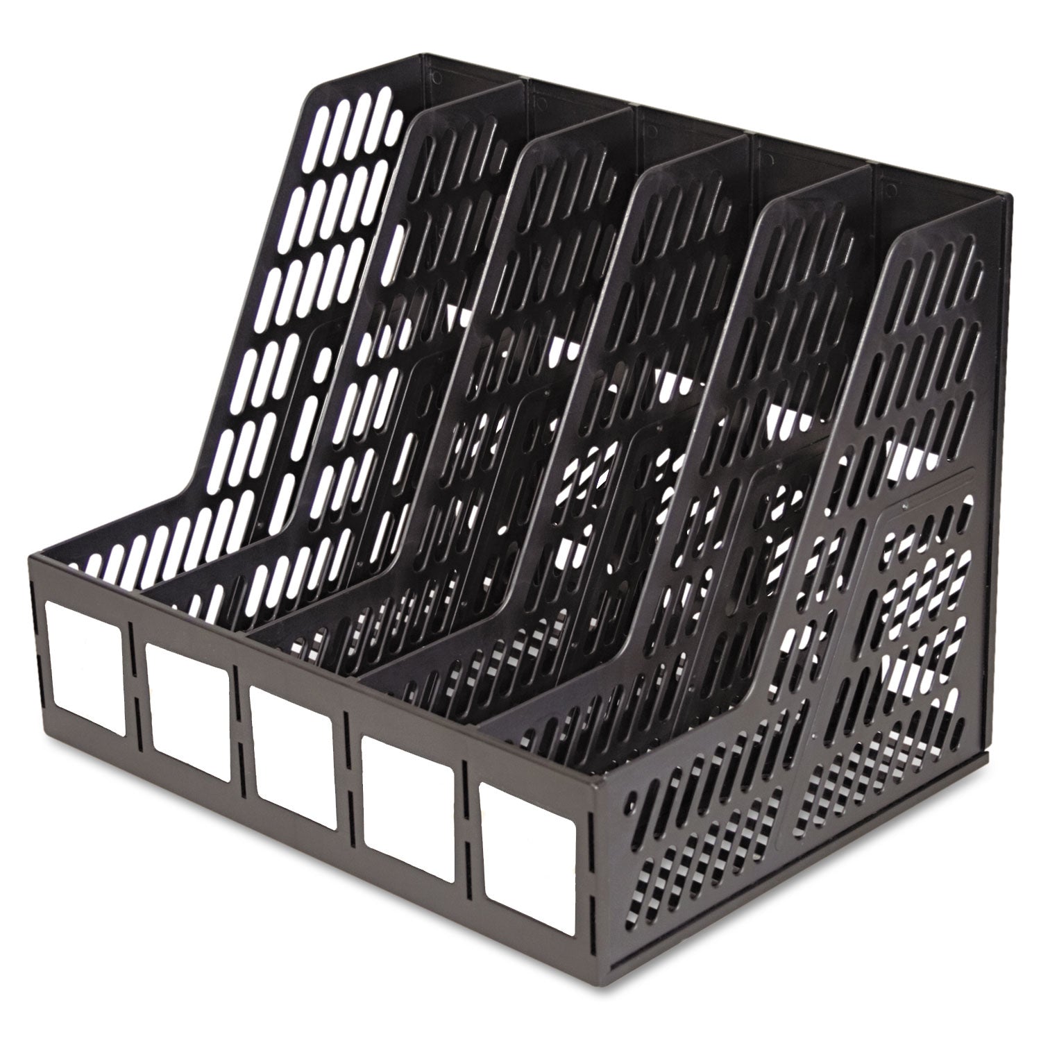 Literature File, Five Slots, 13.25 x 10 x 10.25, Black -