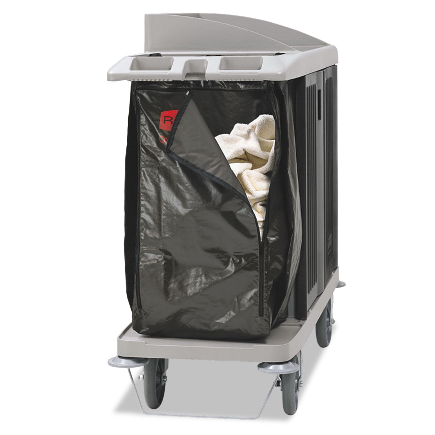 zippered-vinyl-cleaning-cart-bag-25-gal-17-x-33-brown_rcp1966885 - 1