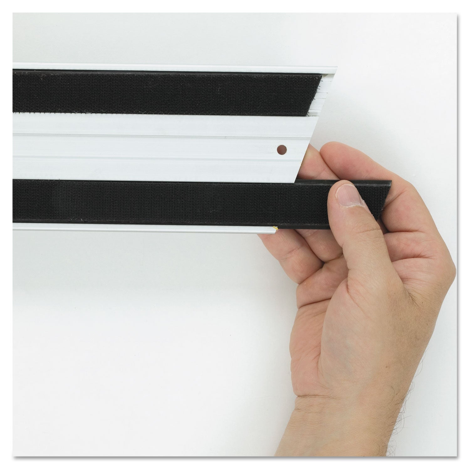 Hook and Loop Replacement Strips, 1.1" x 18", Black -