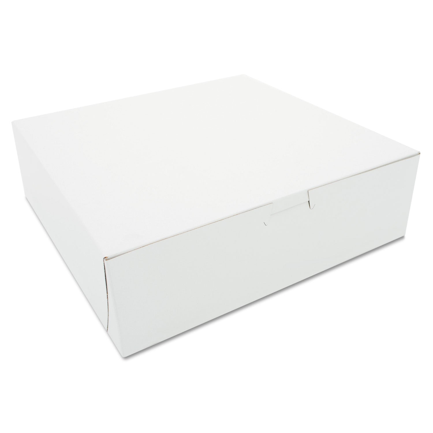 White One-Piece Non-Window Bakery Boxes, 10 x 10 x 3, White, Paper, 200/Carton -